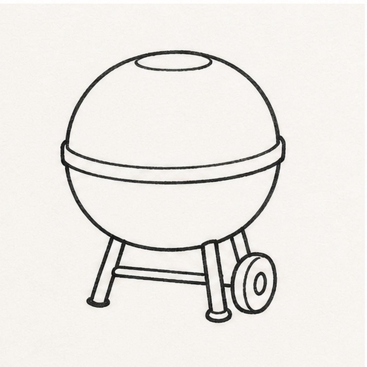 Set legs and wheels stage for how to draw a grill doodle