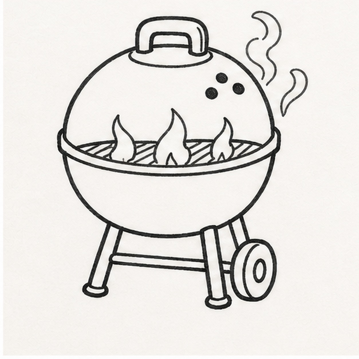 Add grate and smoke stage for how to draw a grill doodle