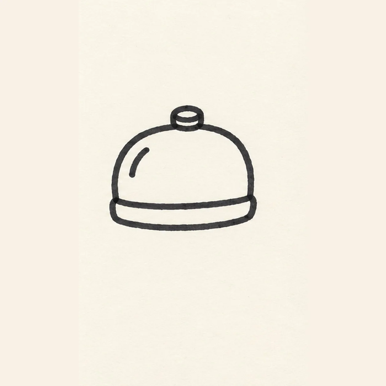 Fit the cap and shine stage for how to draw a bicycle bell