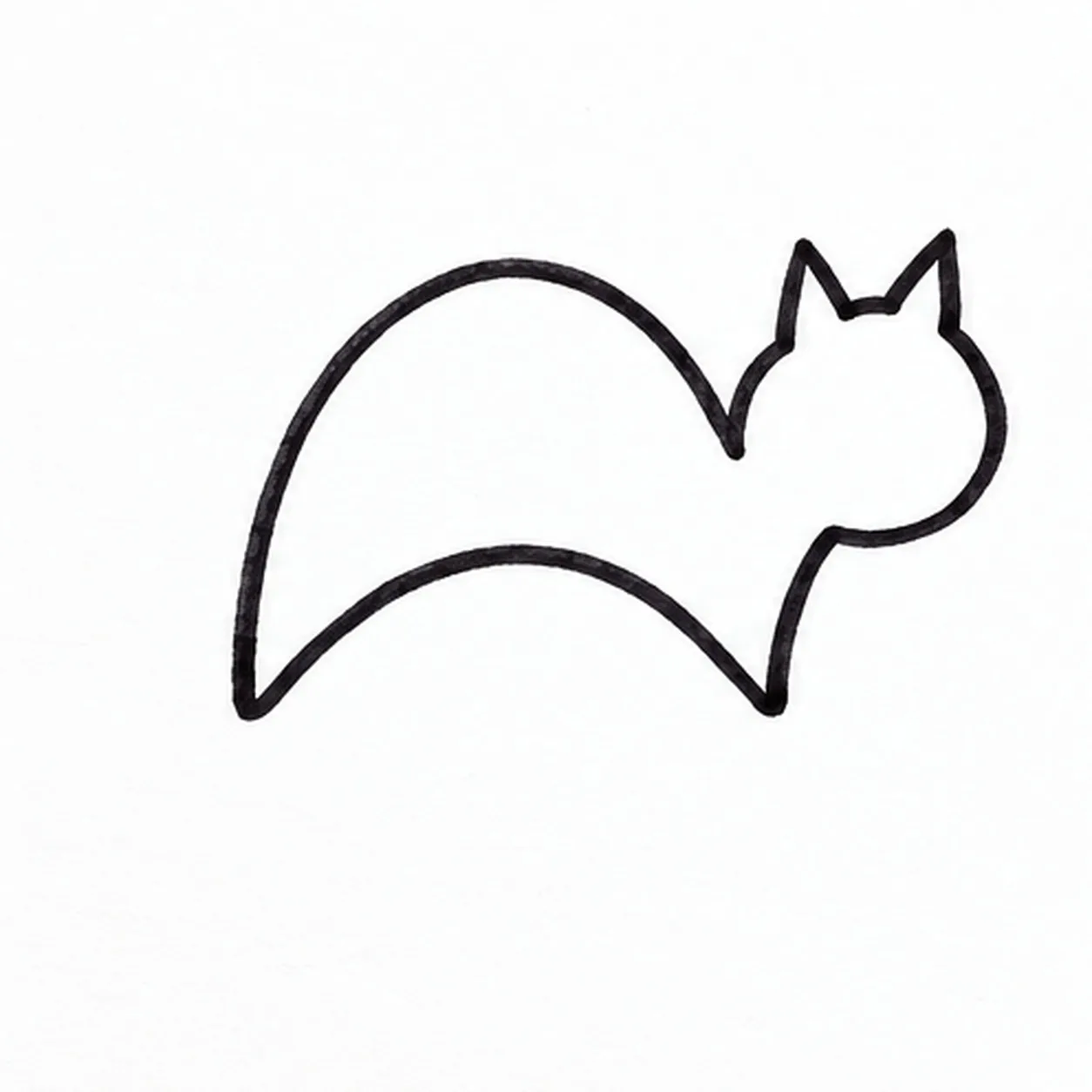 Attach the head stage for how to draw a black cat