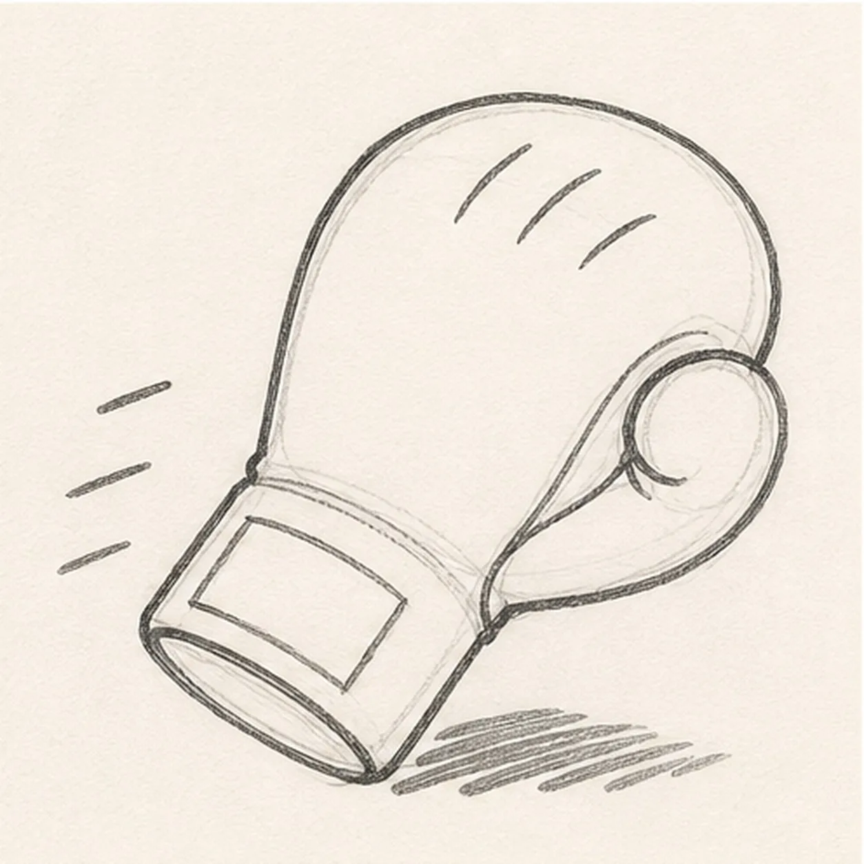 Add seams and motion stage for how to draw a cartoon boxing glove
