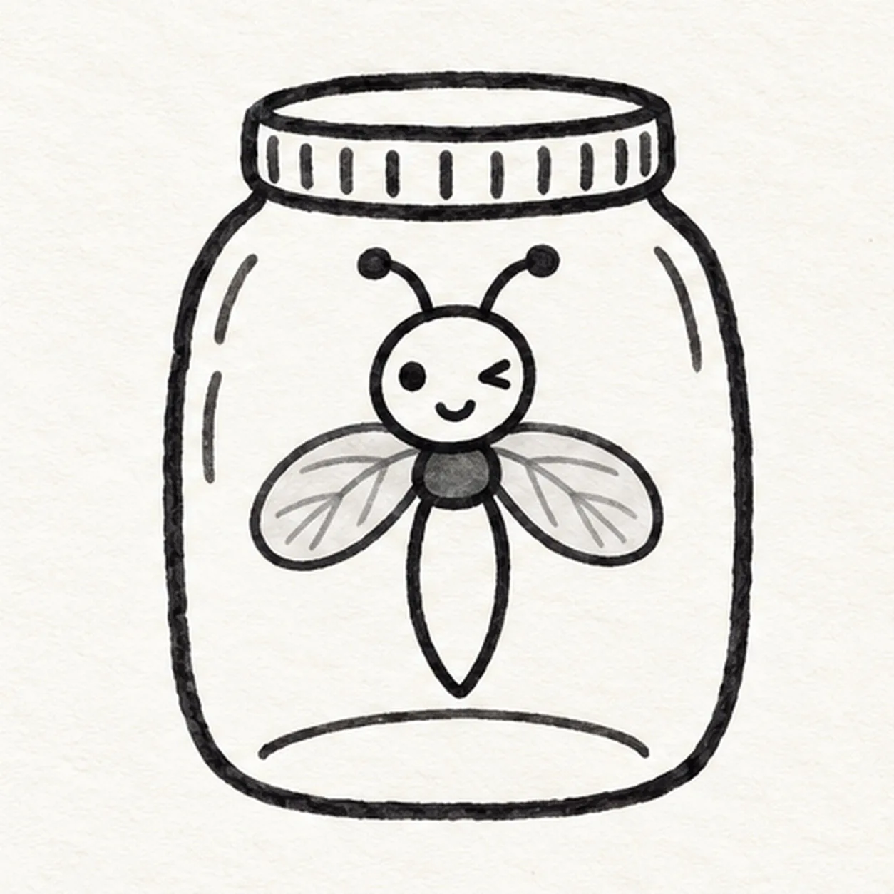 Give it wings and a face stage for how to draw a firefly