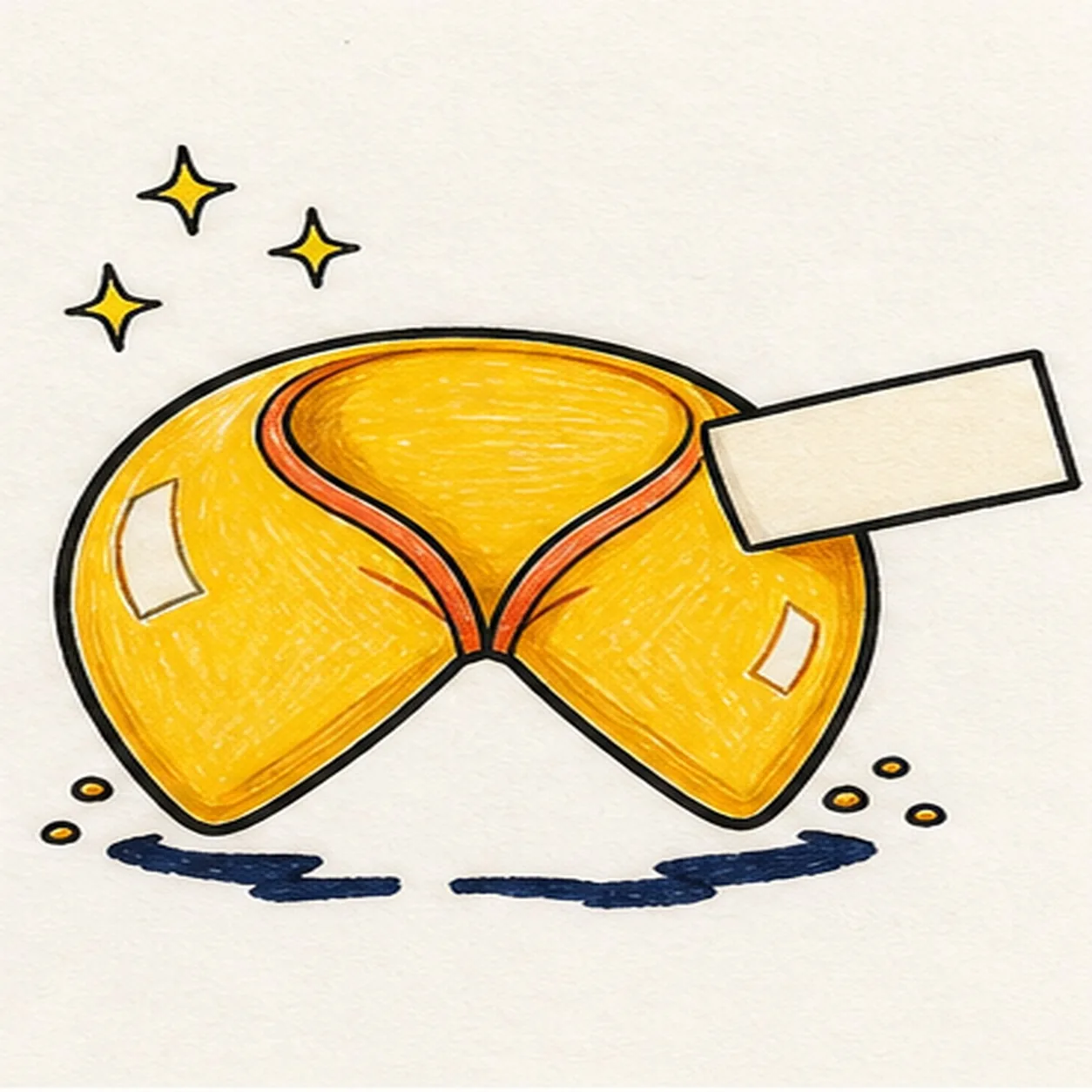 Pull the marker texture stage for how to draw a fortune cookie