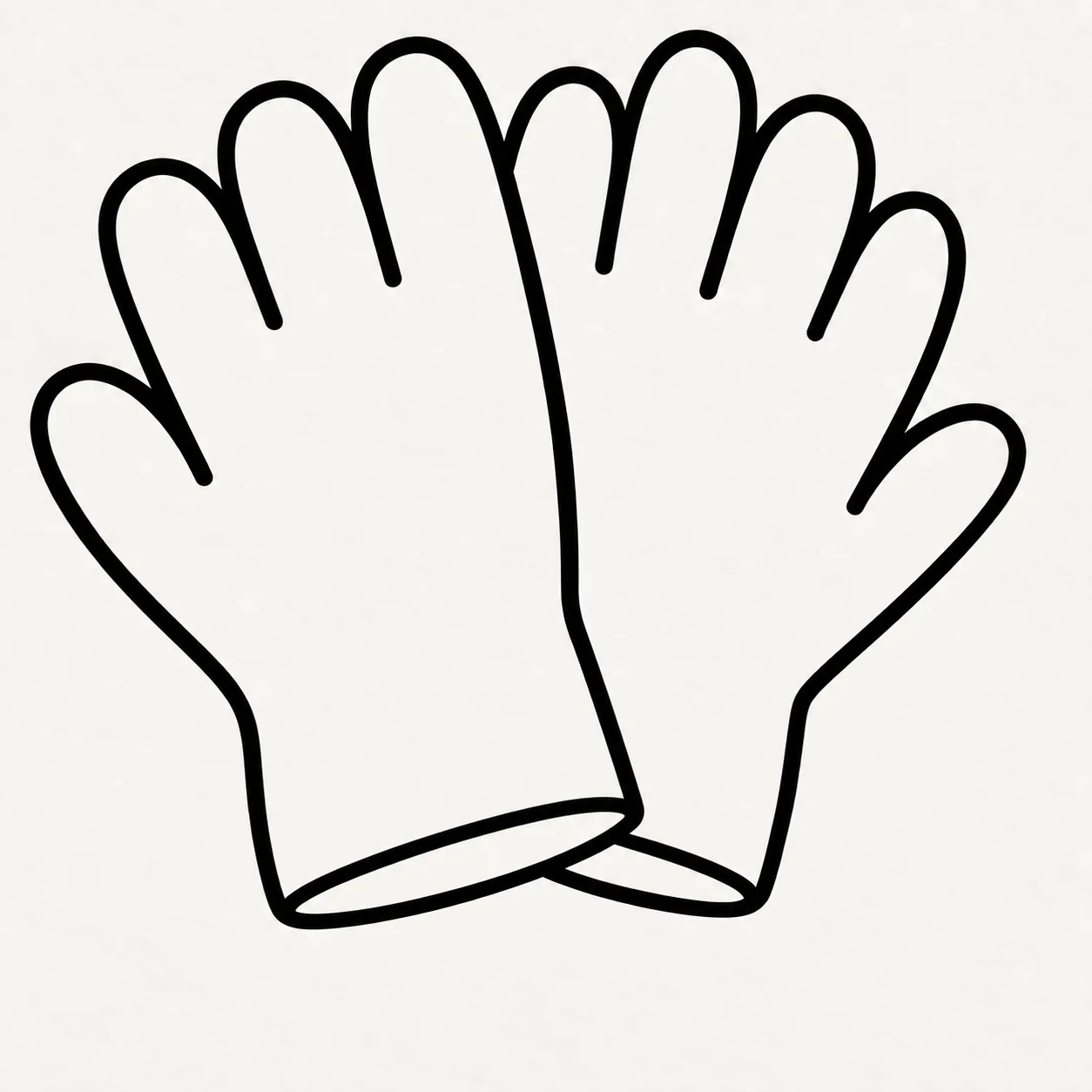 Cross the rear glove behind stage for how to draw cartoon garden gloves with a leaf