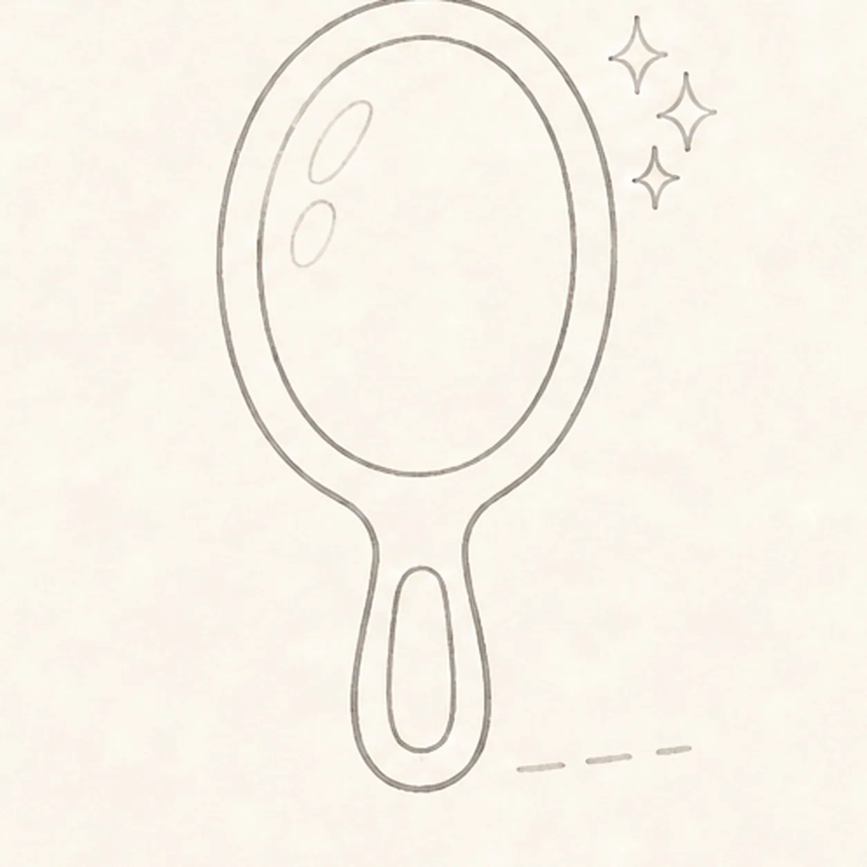 Add grip sparkles and shines stage for how to draw a cartoon hand mirror