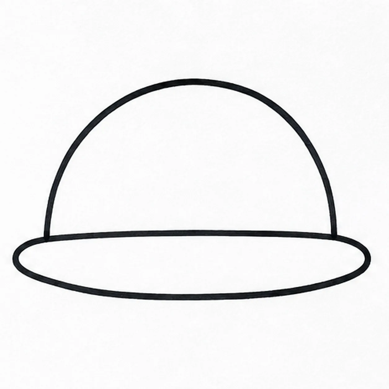 Raise the helmet dome stage for how to draw a hard hat