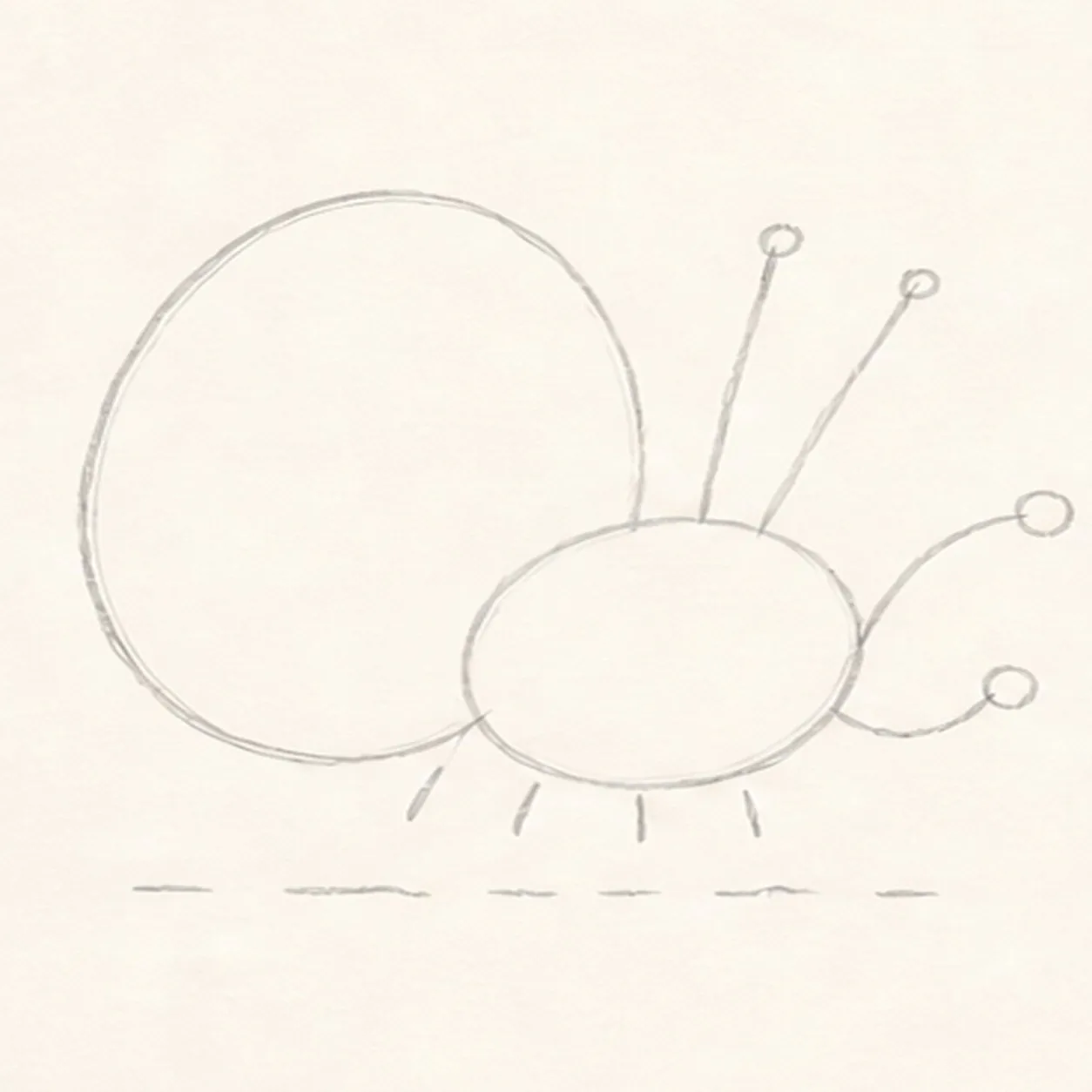 Map the shell and routes stage for how to draw a cartoon hermit crab