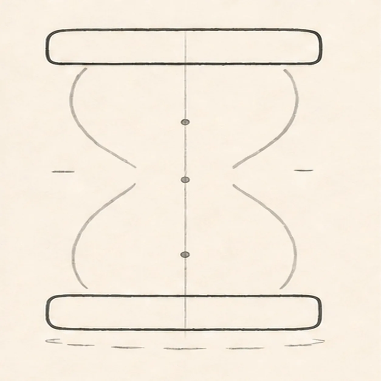 Shape both caps stage for how to draw a cartoon hourglass