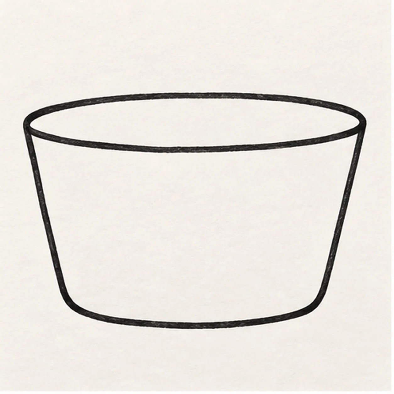 Shape the laundry basket stage for how to draw a cartoon laundry basket with striped socks