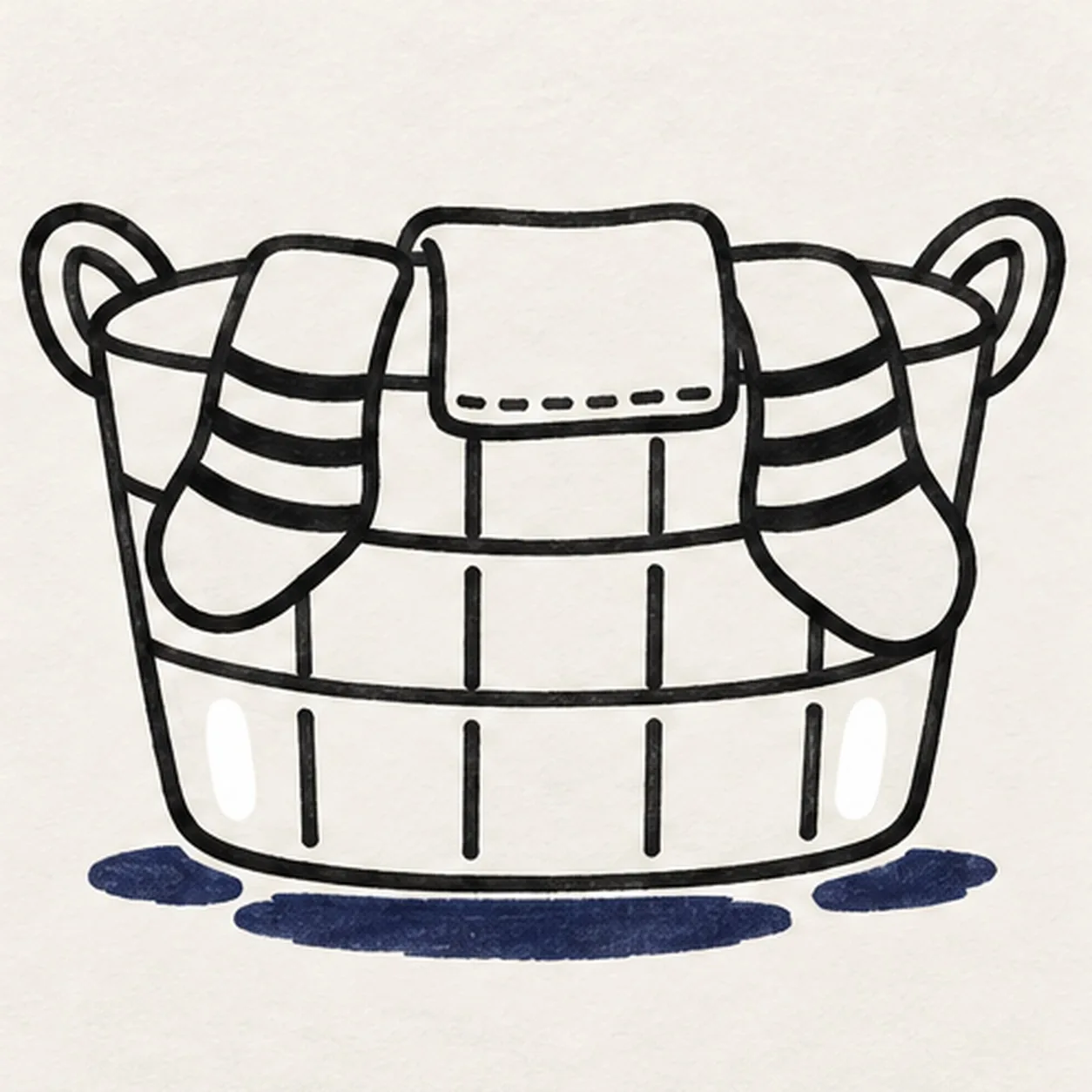 Reserve shine and shadow stage for how to draw a cartoon laundry basket with striped socks