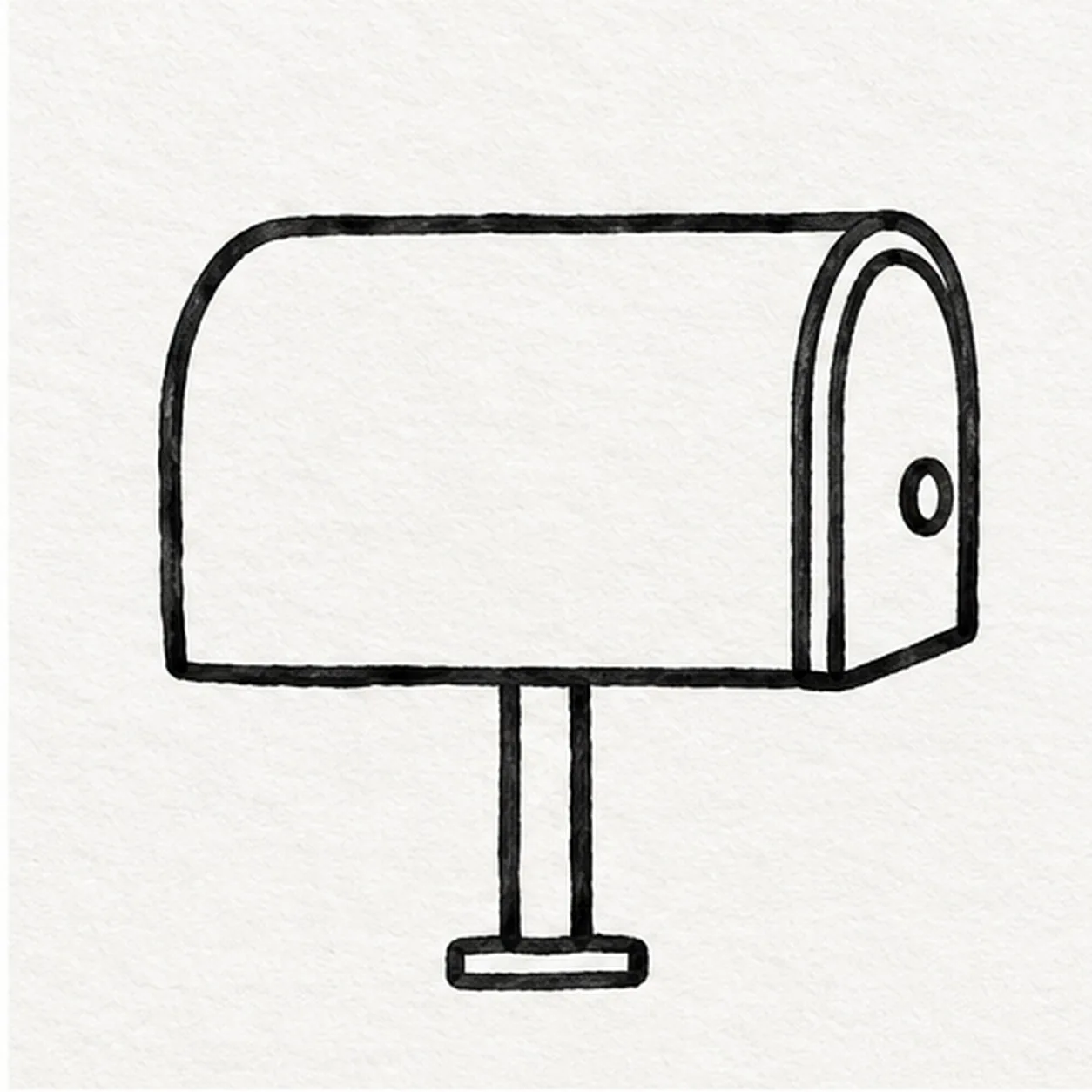 Set it on a post stage for how to draw a mailbox