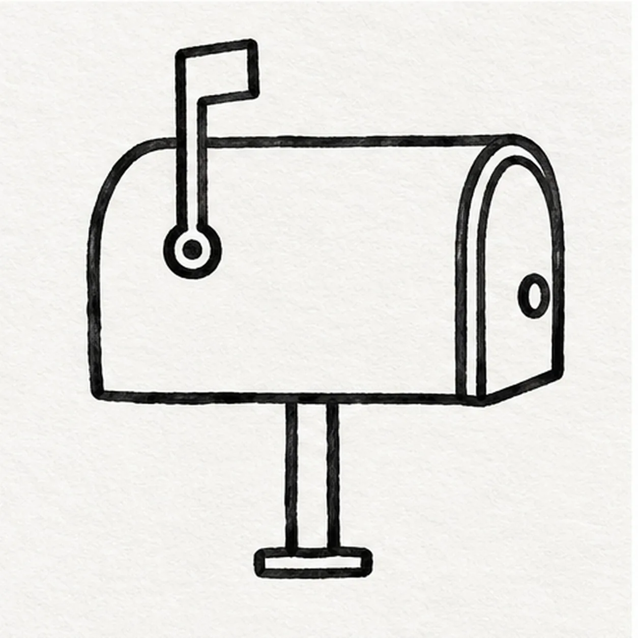 Raise the signal flag stage for how to draw a mailbox