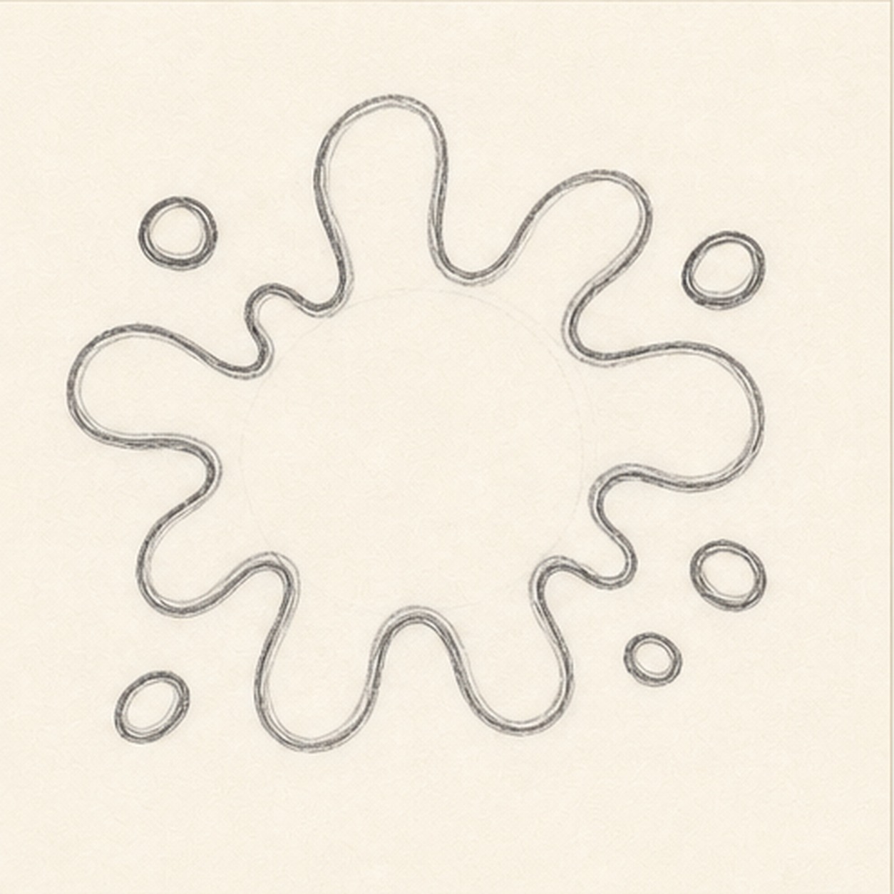 Drop little dots stage for how to draw a paint splat doodle
