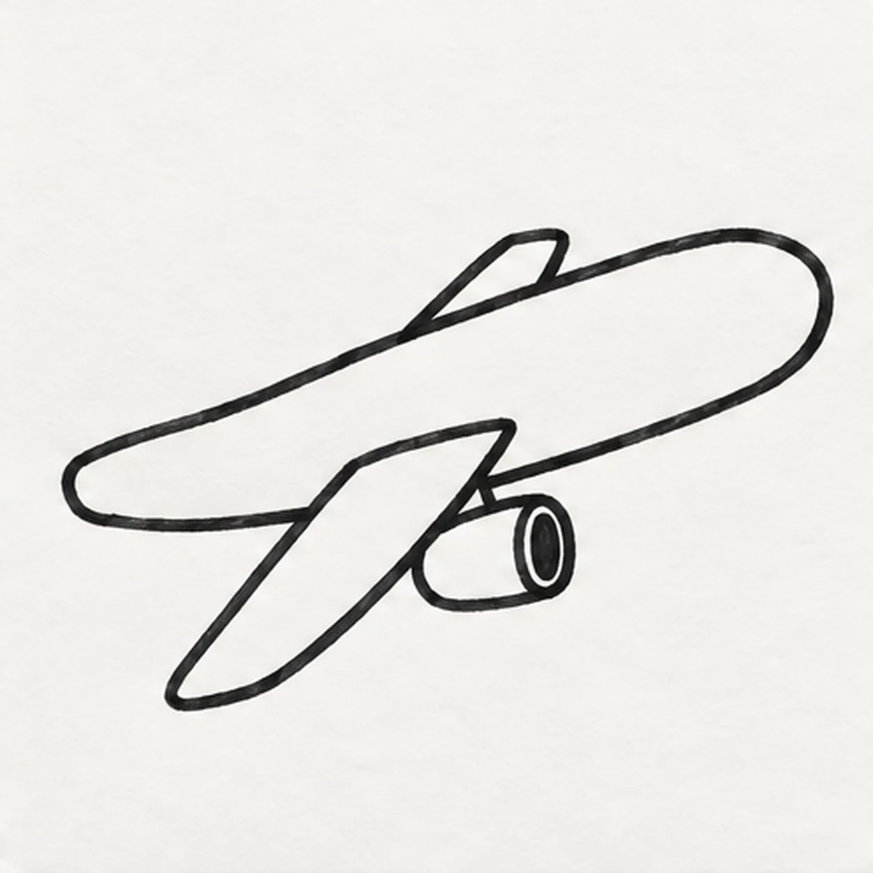 Sweep out the wings and engine stage for how to draw a passenger airplane