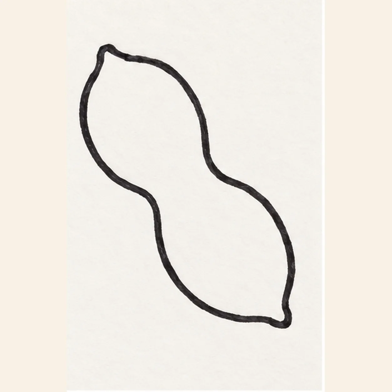 Draw the peanut shell stage for how to draw a peanut in its shell