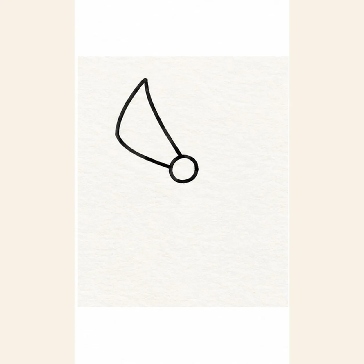 Start the hub and first blade stage for how to draw a pinwheel