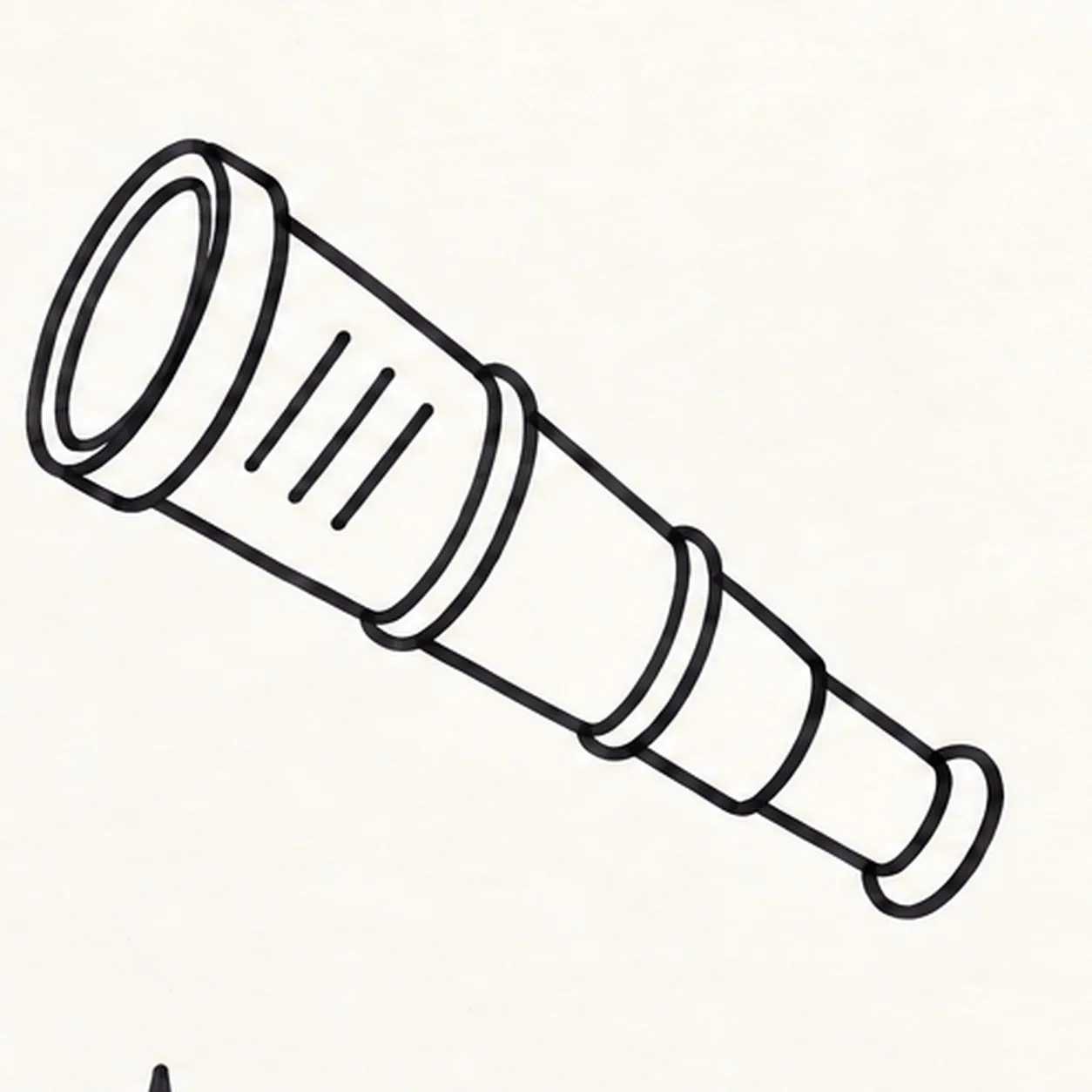 Collar and wrap the grip stage for how to draw a cartoon pirate spyglass