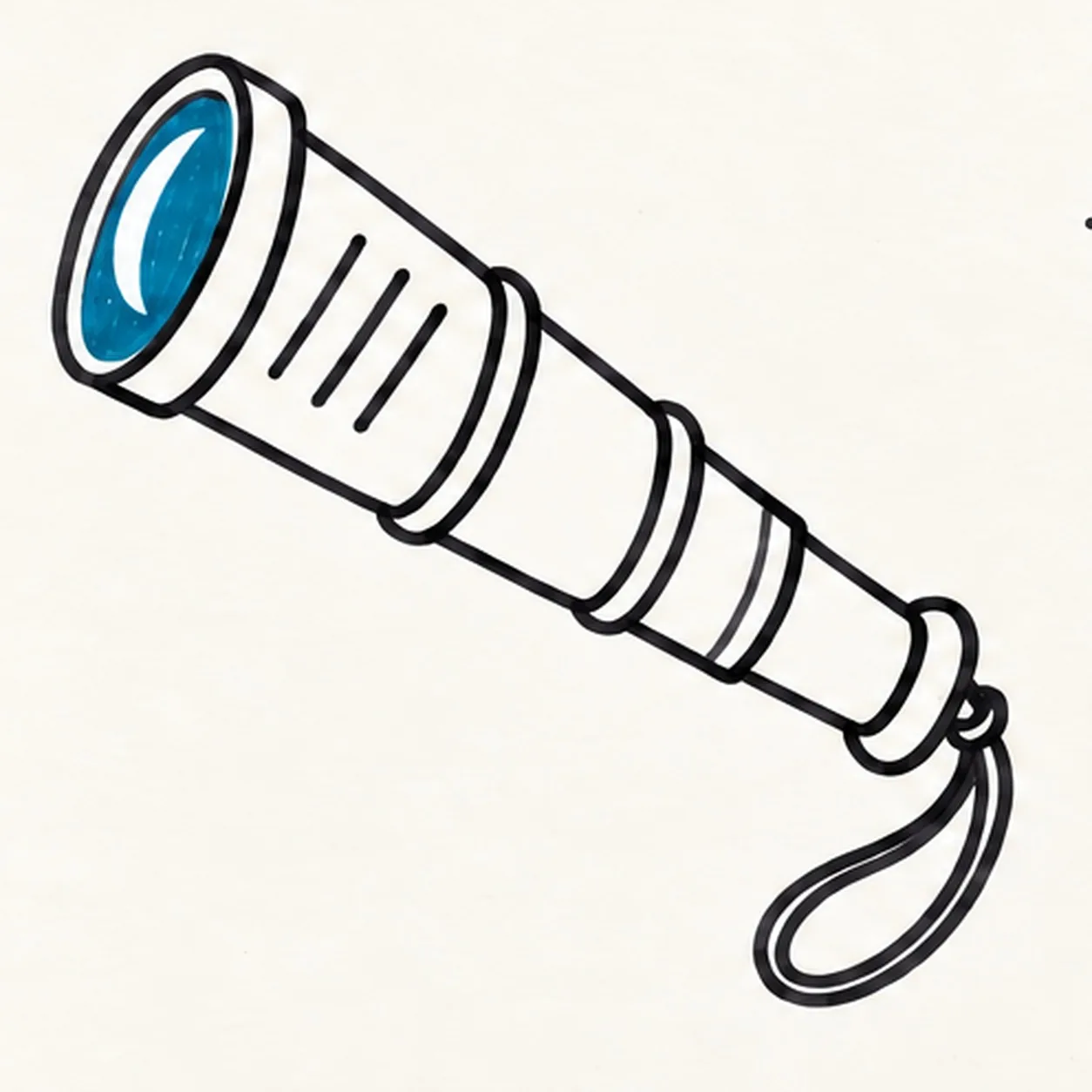 Tie on the wrist loop and shine stage for how to draw a cartoon pirate spyglass