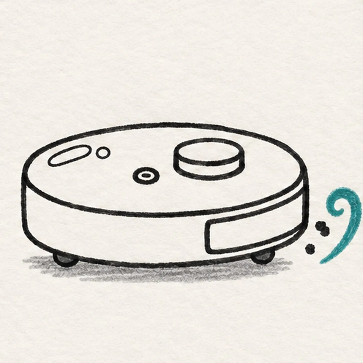 Reserve shine and shadow stage for how to draw a cartoon robot vacuum