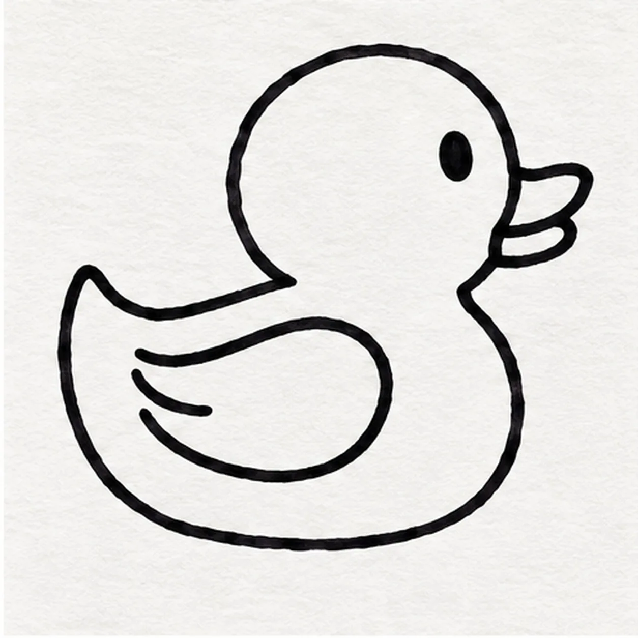 Float the wing stage for how to draw a cartoon rubber duck