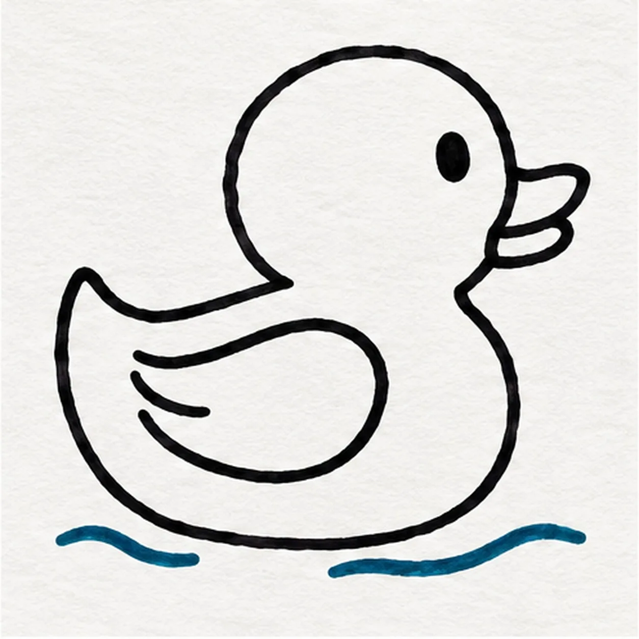 Set the bath ripples stage for how to draw a cartoon rubber duck