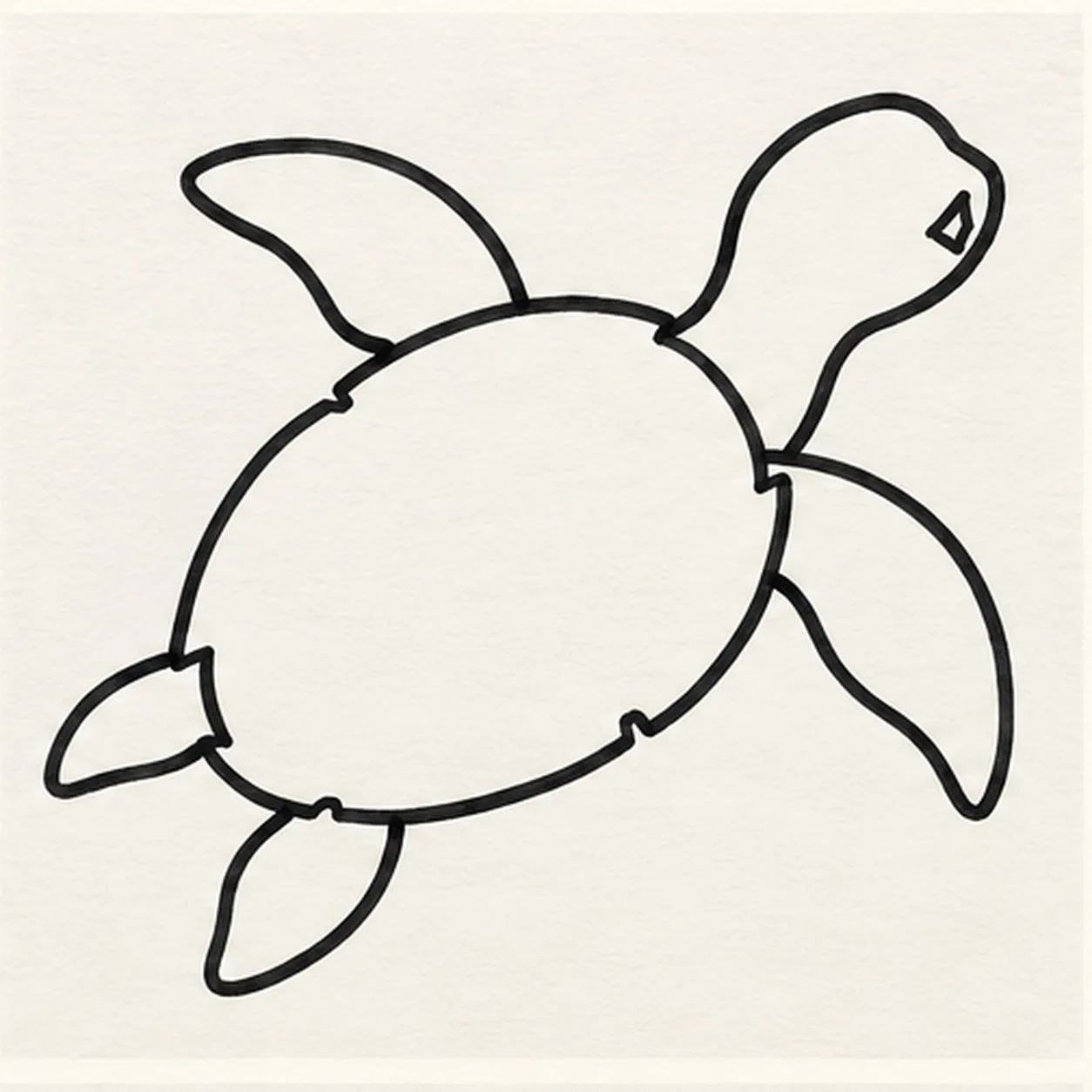 Attach four flippers stage for how to draw a cartoon sea turtle swimming