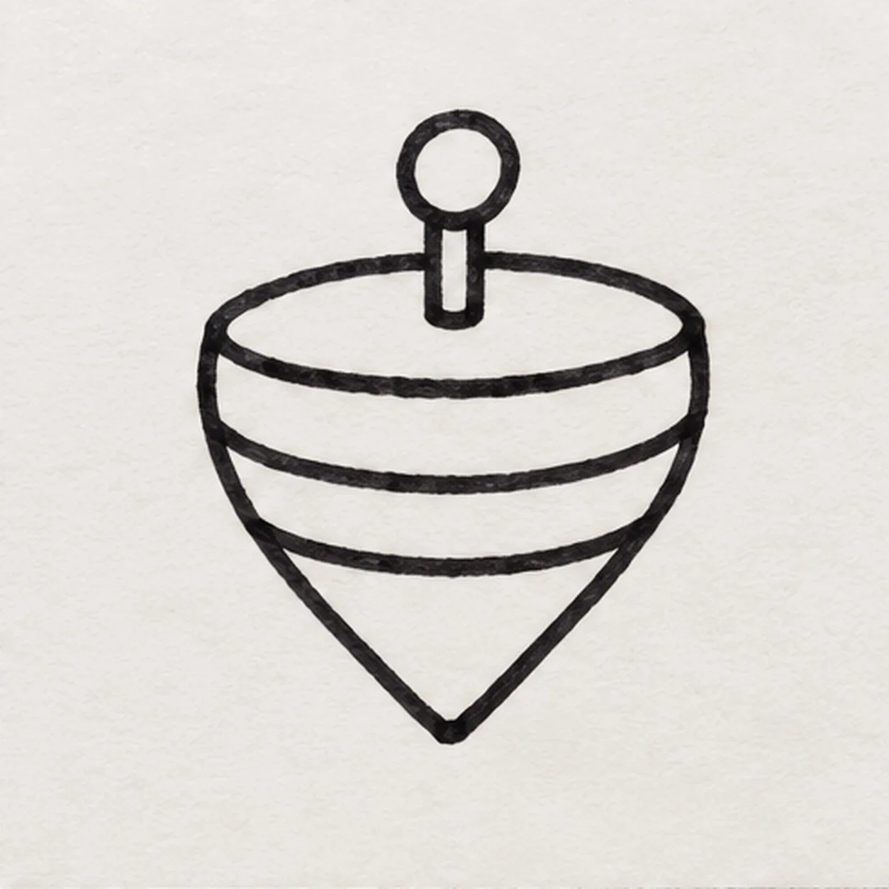 Wrap two curved bands stage for how to draw a colorful cartoon spinning top