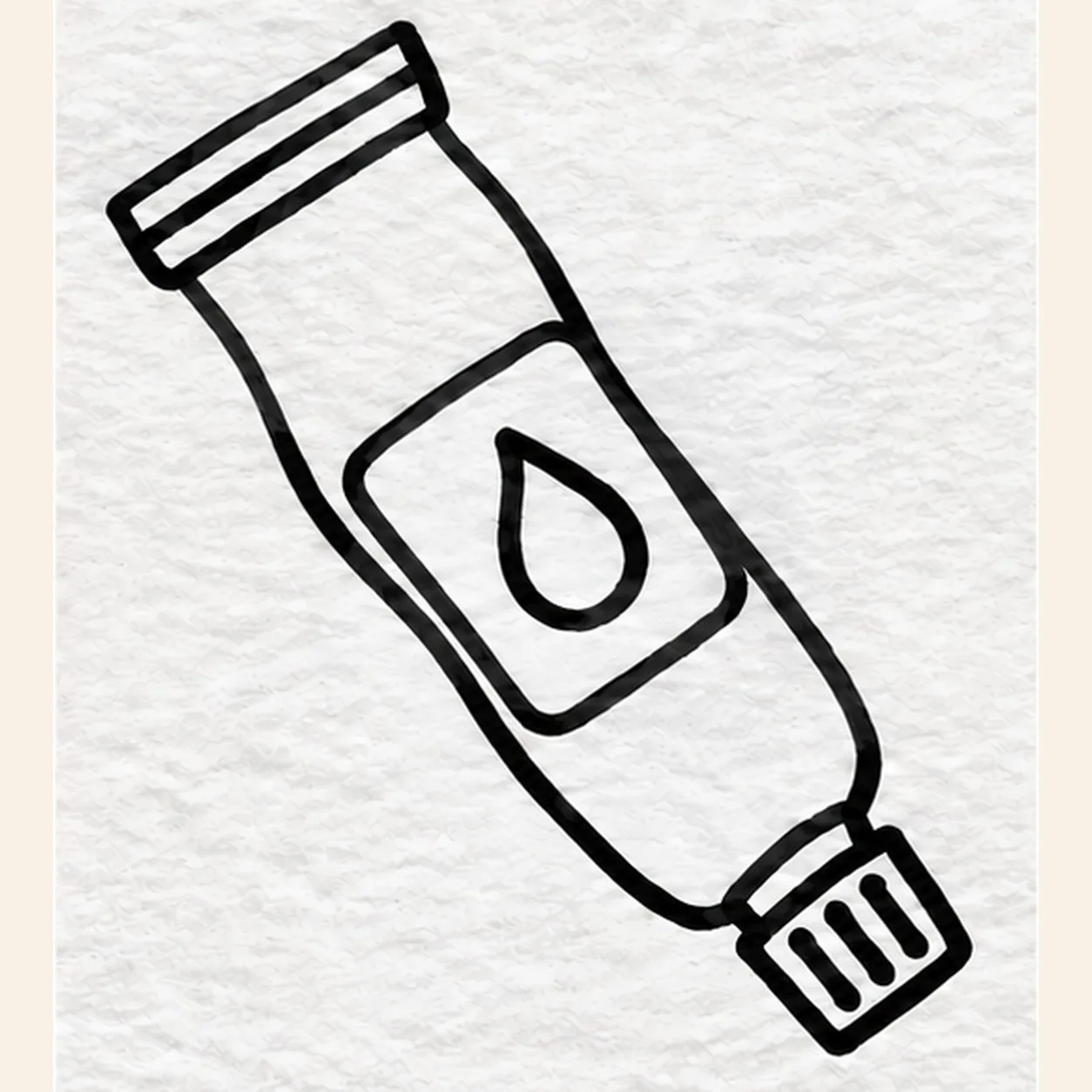 Place the paint label stage for how to draw a squeezed paint tube
