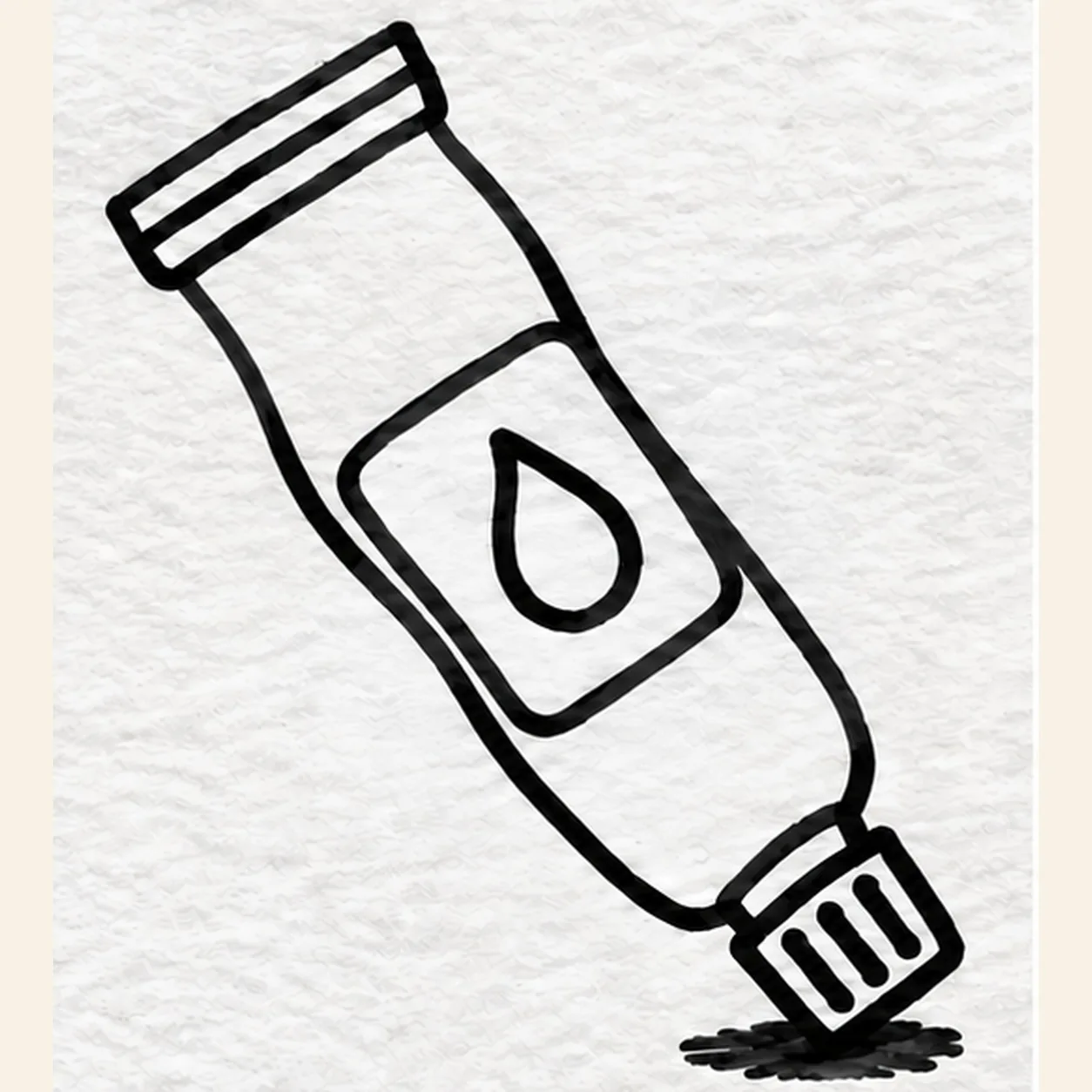 Ground the paint tube stage for how to draw a squeezed paint tube
