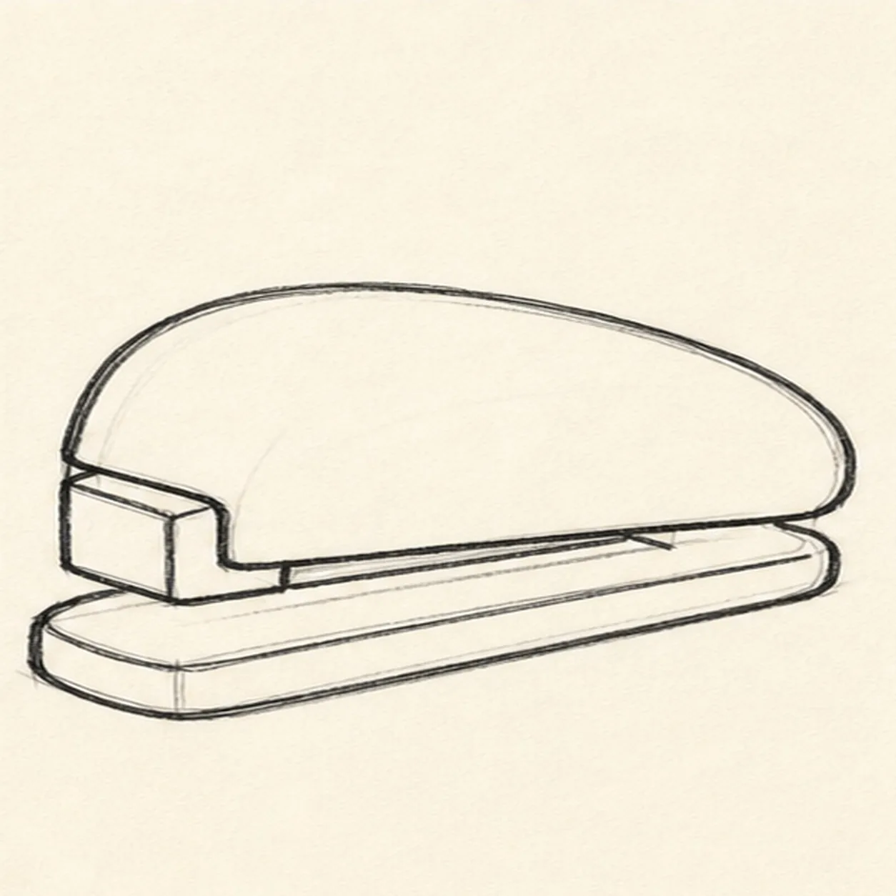 Square the nose stage for how to draw a cartoon stapler