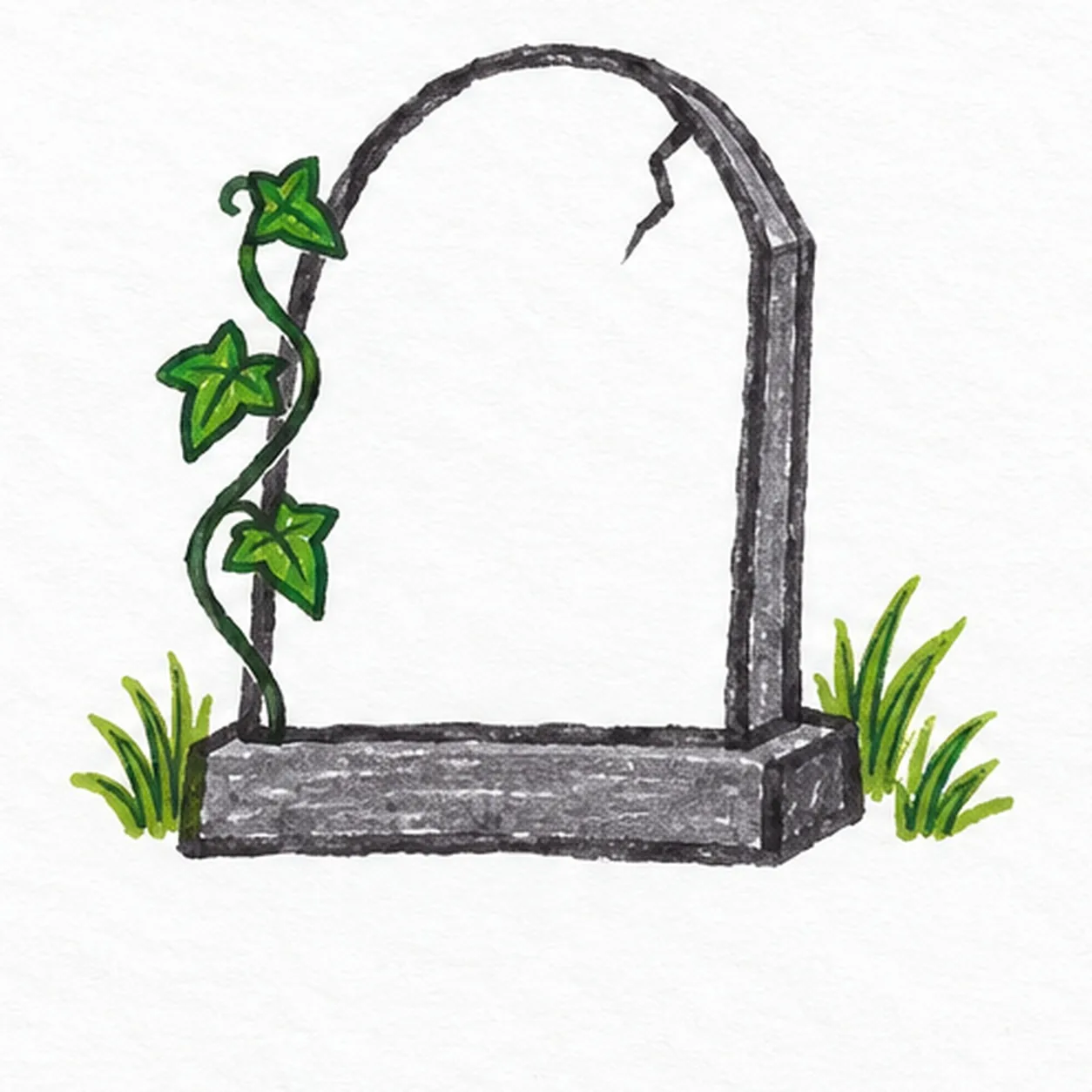 Ground the stone stage for how to draw a tombstone