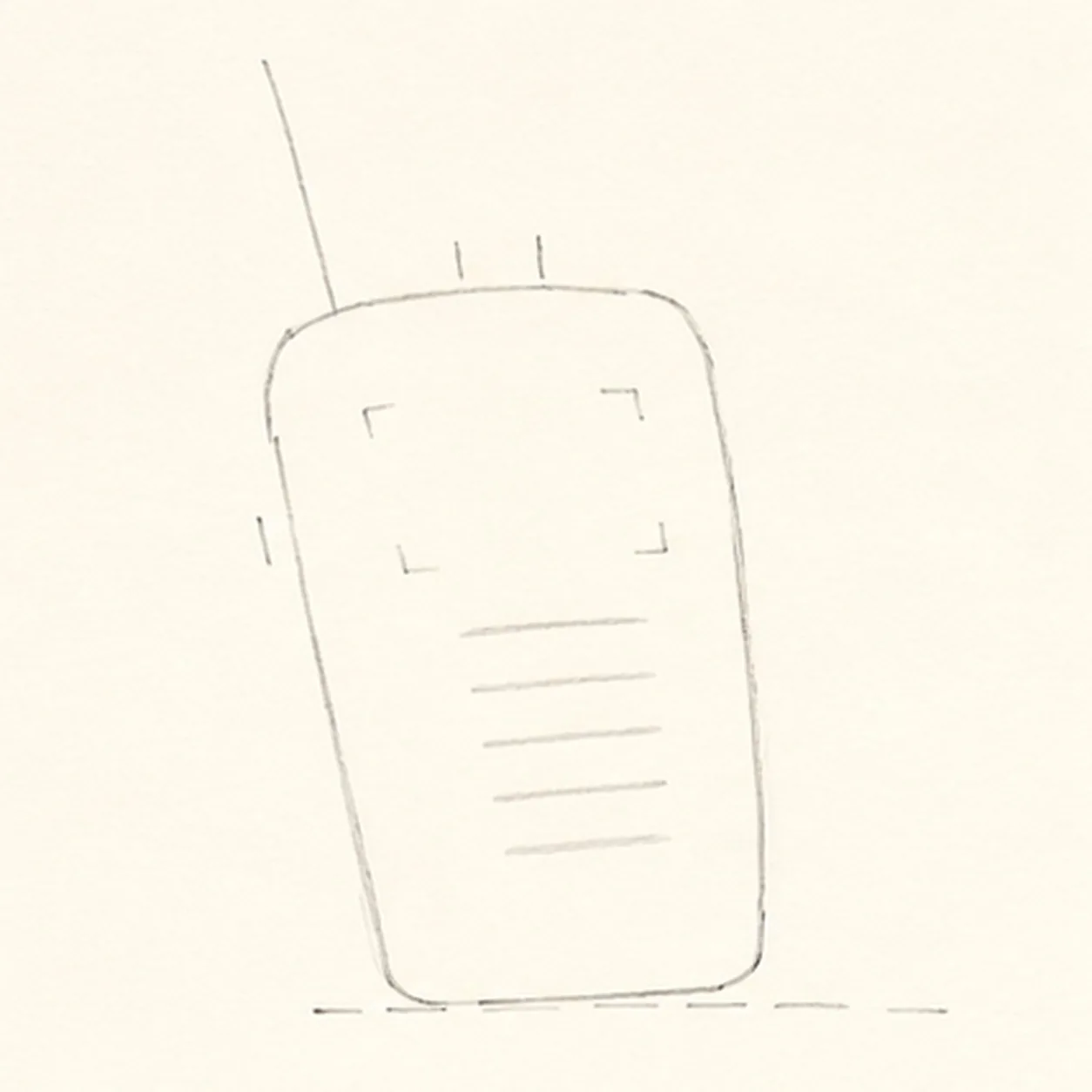 Connect the radio case stage for how to draw a cartoon walkie-talkie