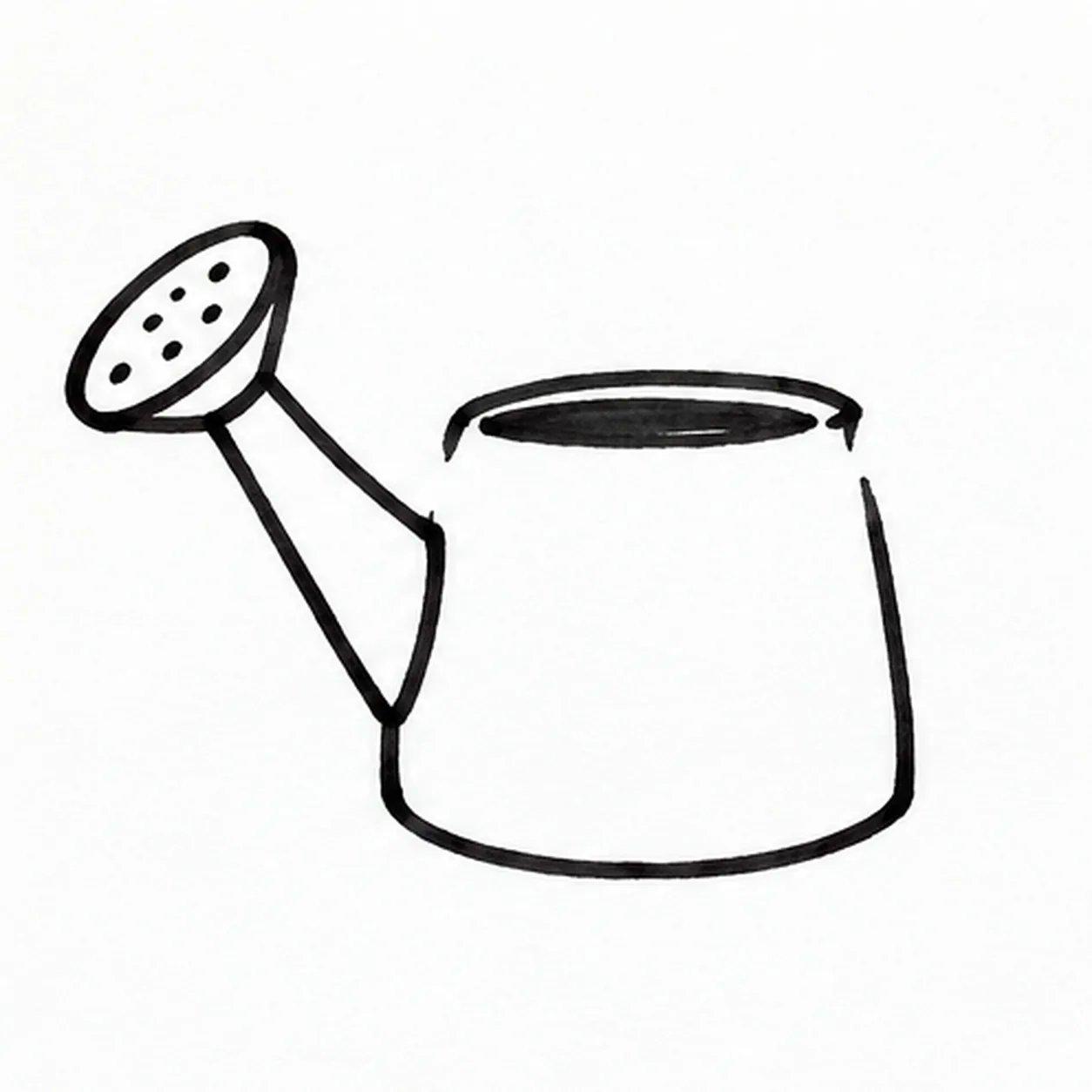 Aim the watering spout stage for how to draw a watering can