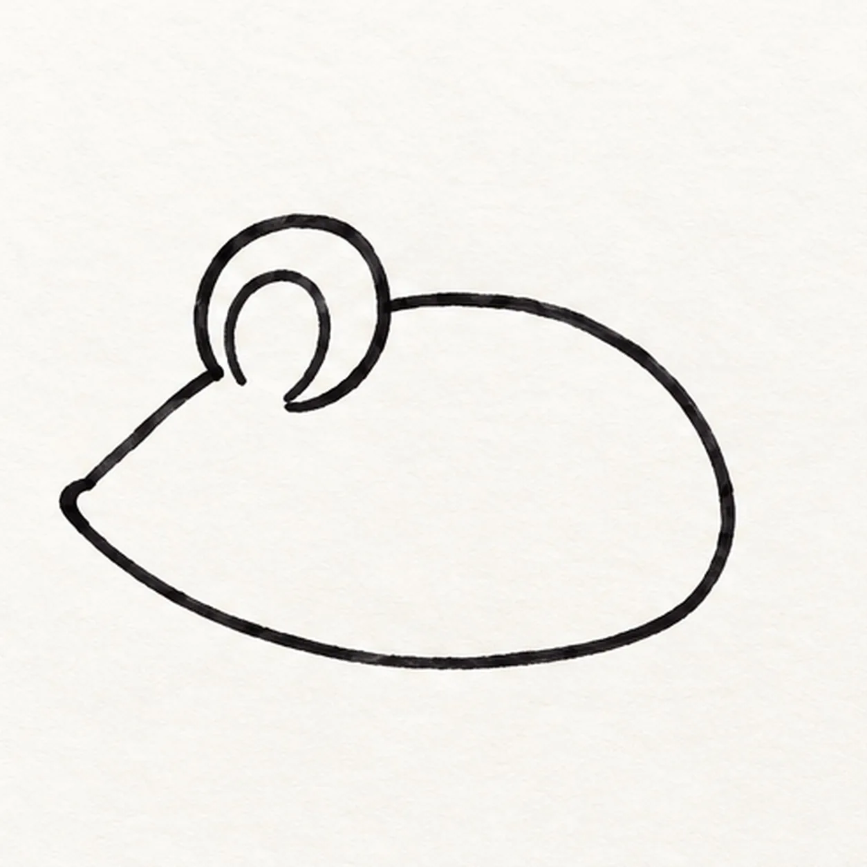 Shape the toy mouse stage for how to draw a cartoon wind-up mouse