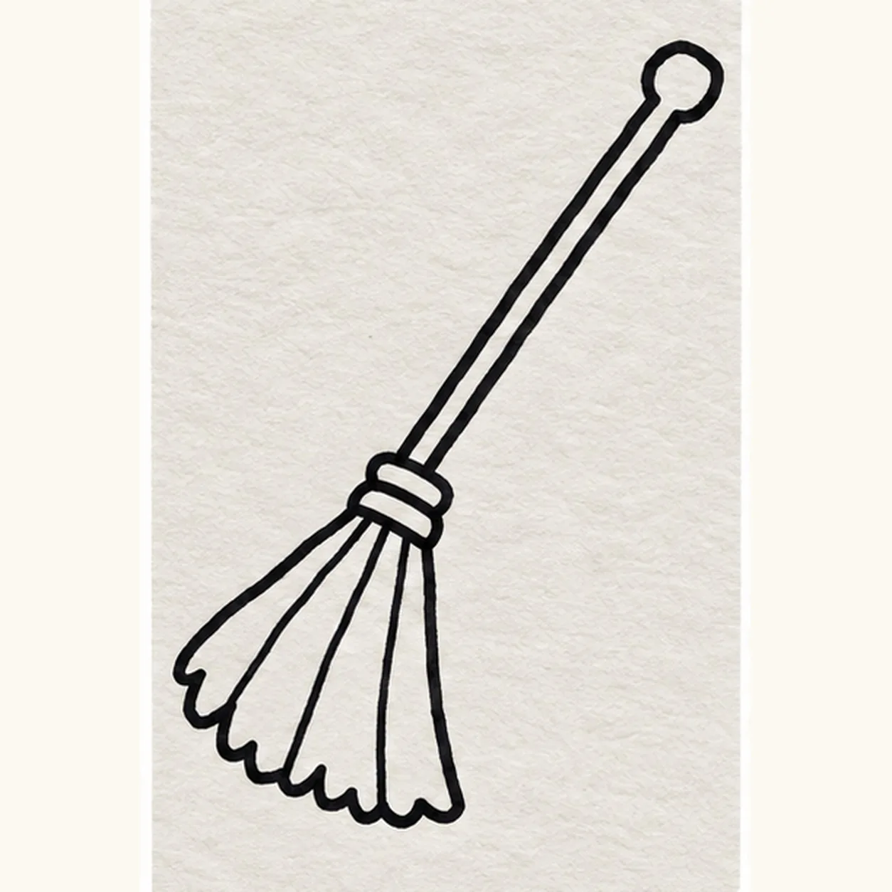 Draw the straw divisions stage for how to draw a witch's broom