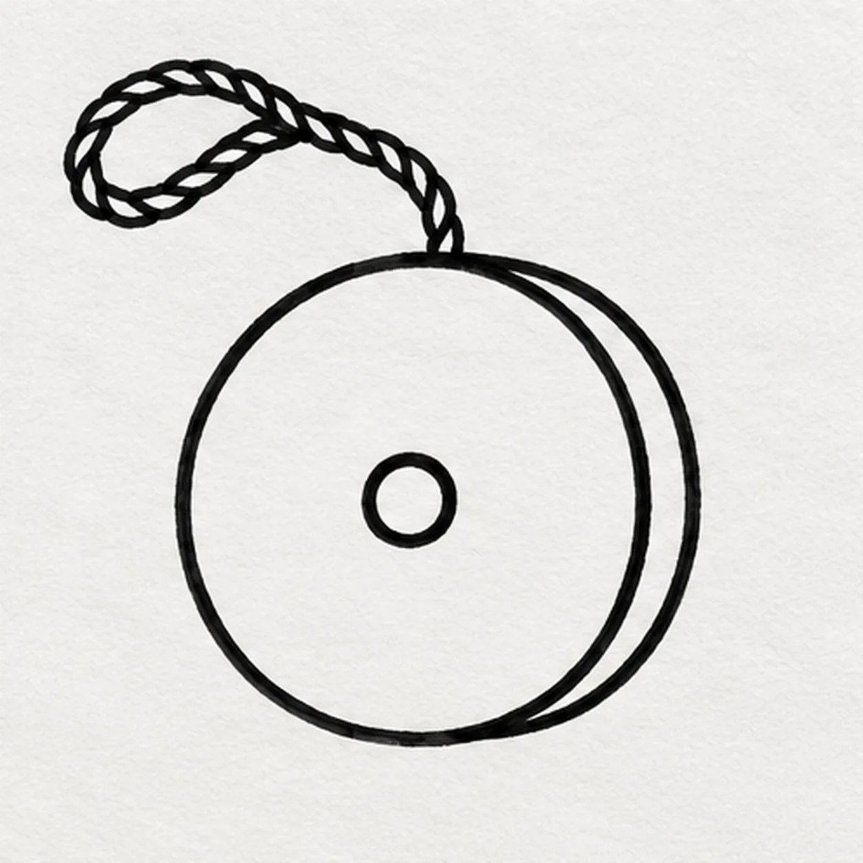Loop the string stage for how to draw a cartoon yo-yo with a looping string