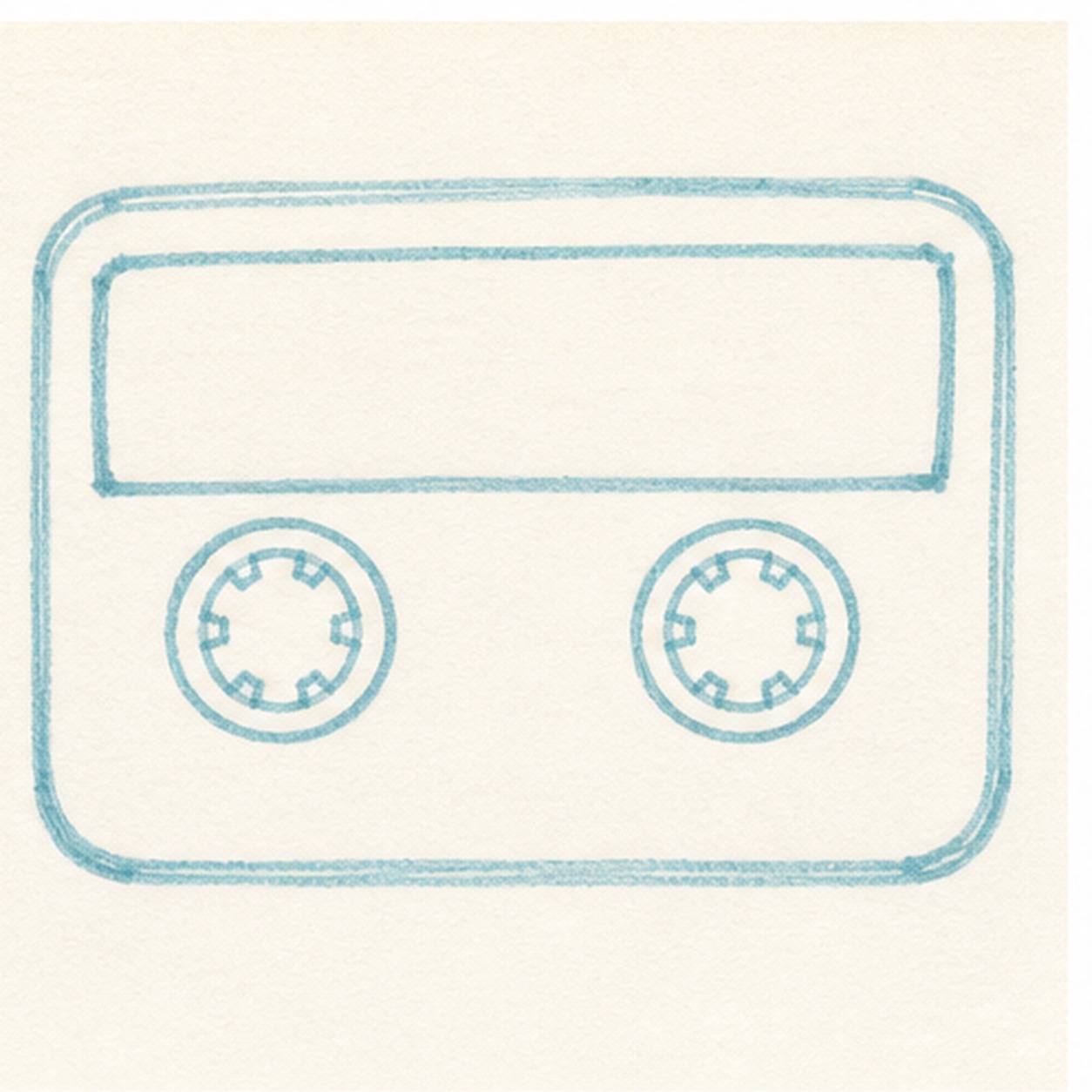 Place the tape reels stage for how to draw a cassette tape sticker
