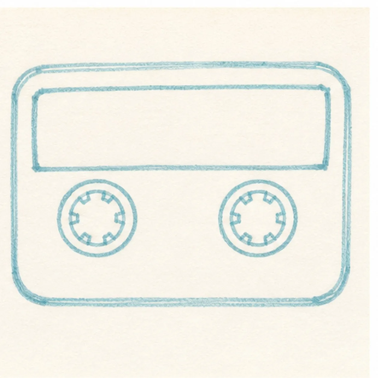 Place the tape reels stage for how to draw a cassette tape sticker