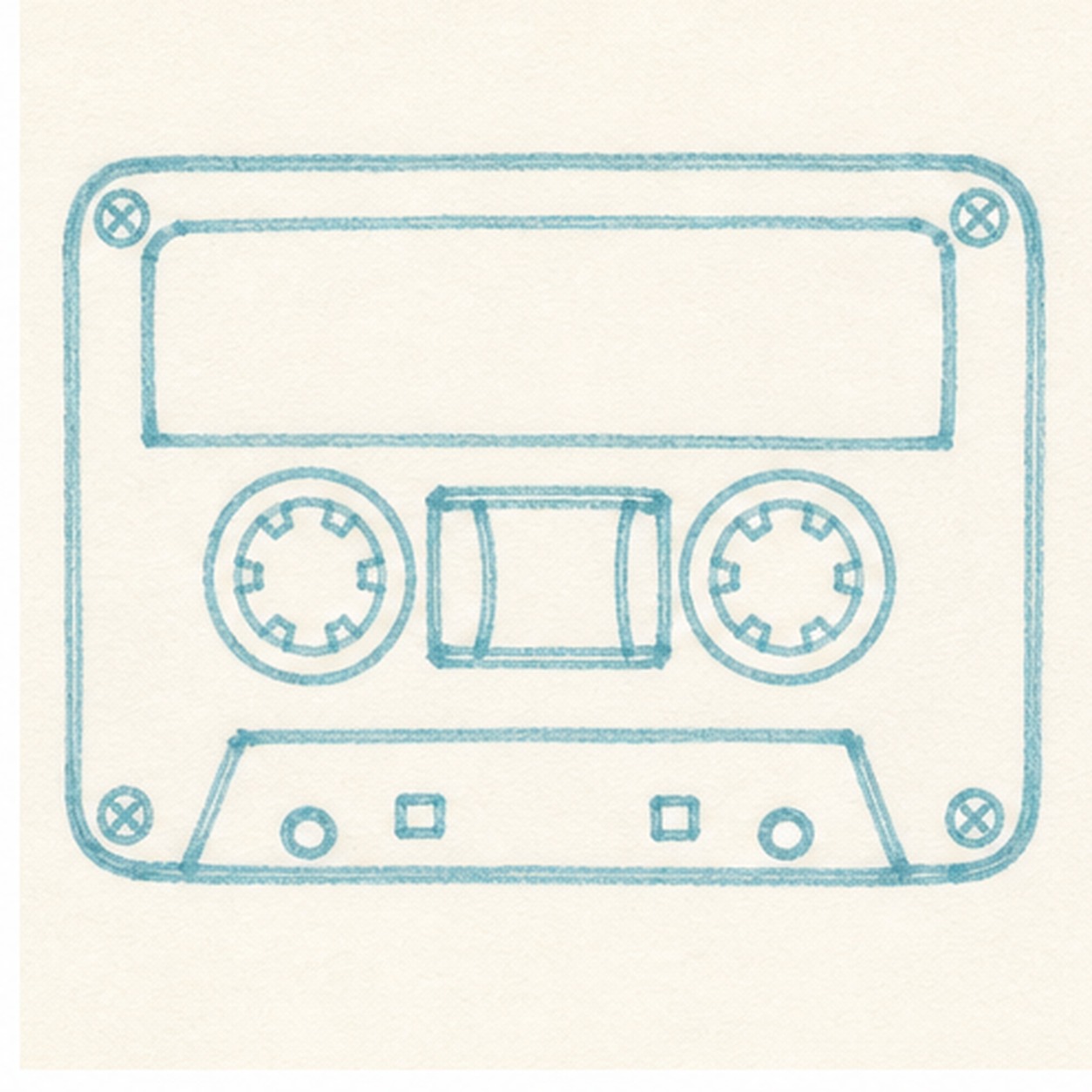 Add stripe and screws stage for how to draw a cassette tape sticker