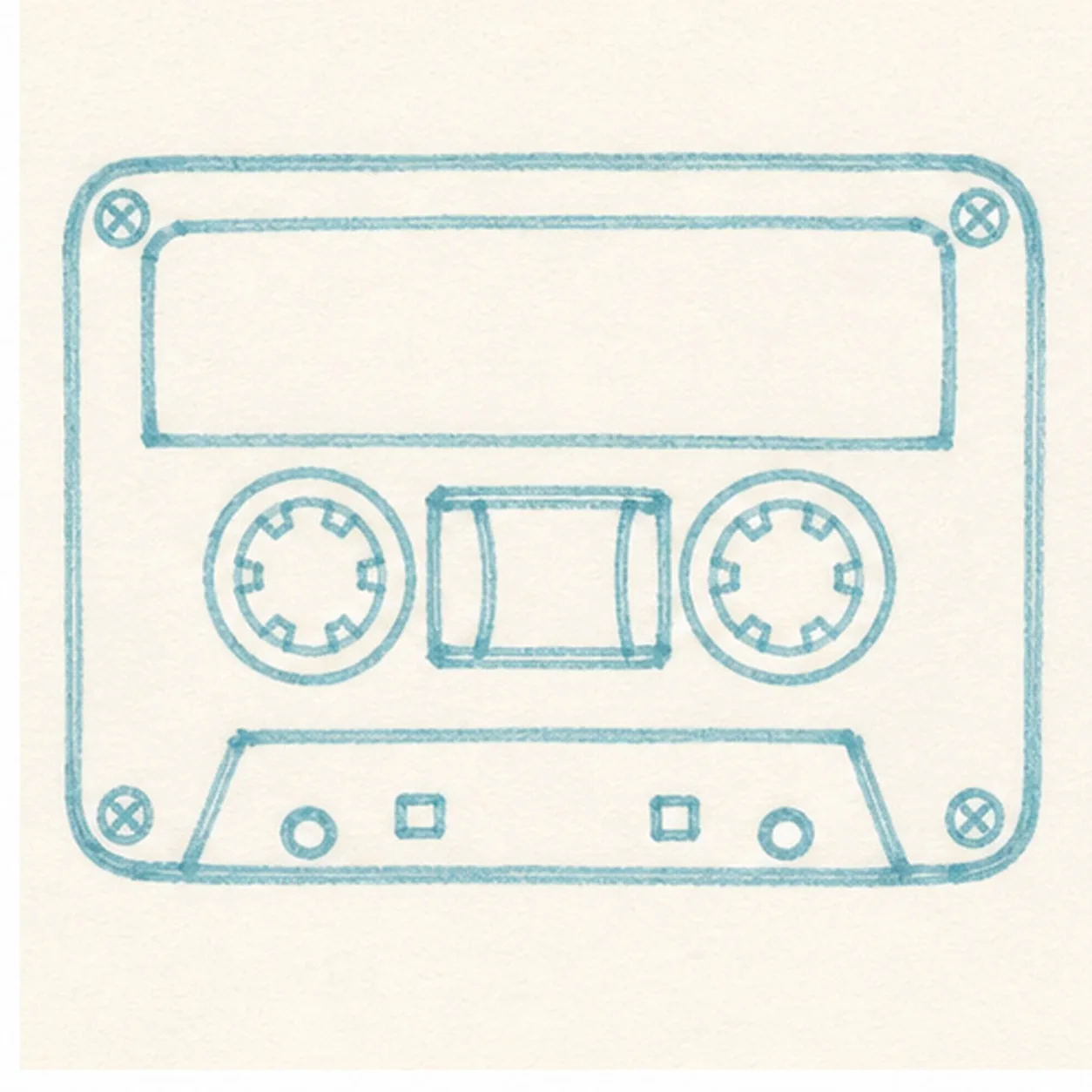 Add stripe and screws stage for how to draw a cassette tape sticker