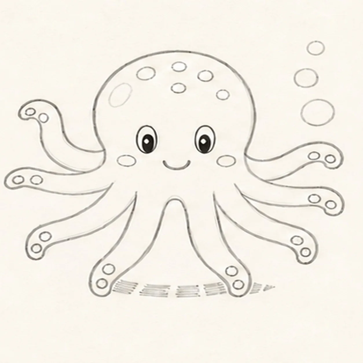 Reserve spots shine and shadow stage for how to draw a cartoon octopus
