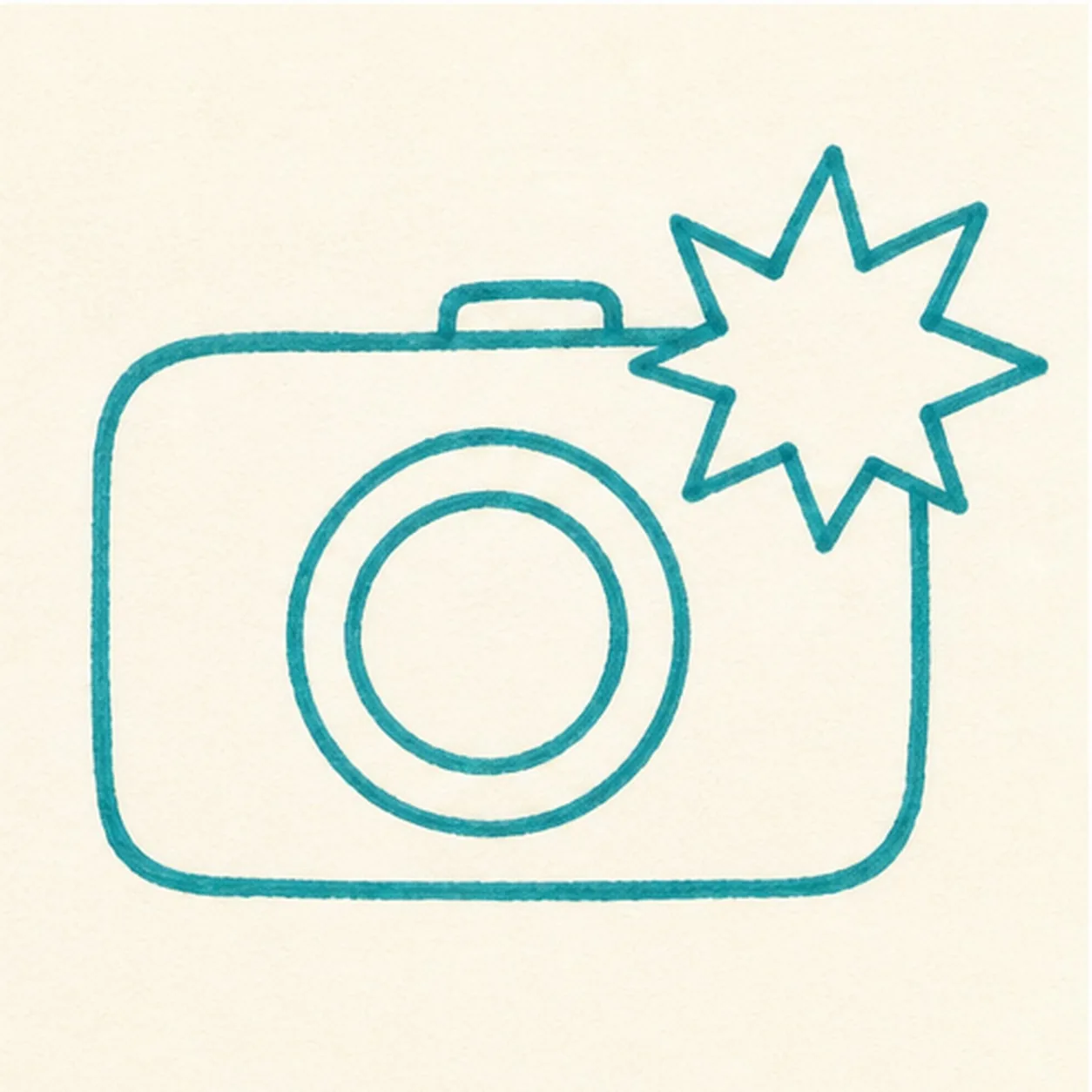 Spark the flash stage for how to draw a camera flash doodle