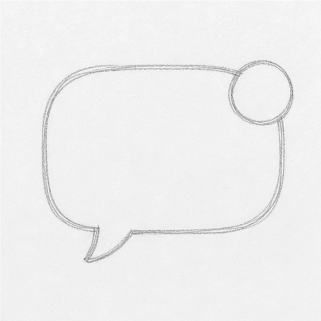 Round the bubble stage for how to draw a chat bubble doodle