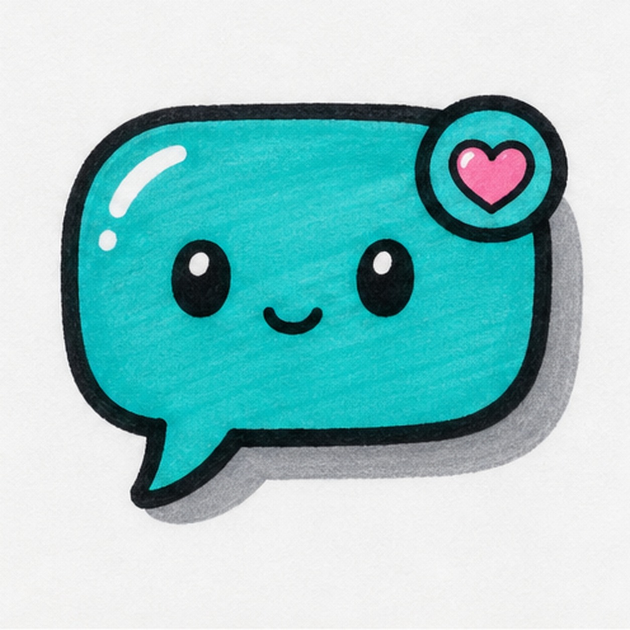 Fill the message colors stage for how to draw a chat bubble doodle