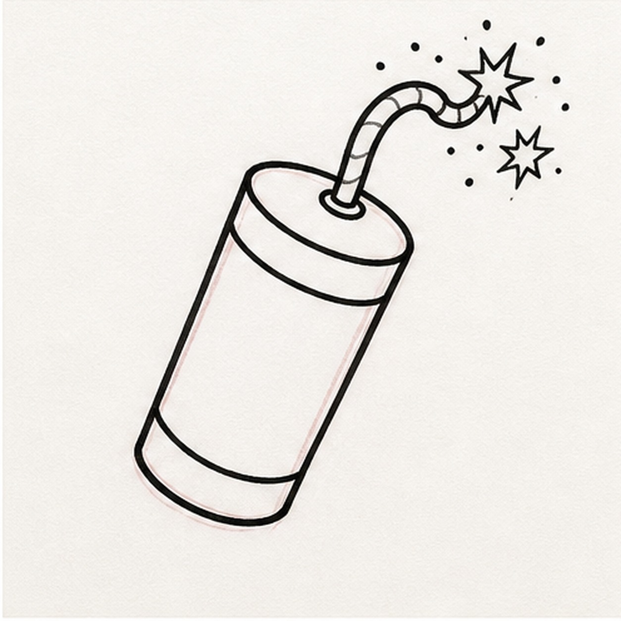 Pop the sparks stage for how to draw a firecracker doodle