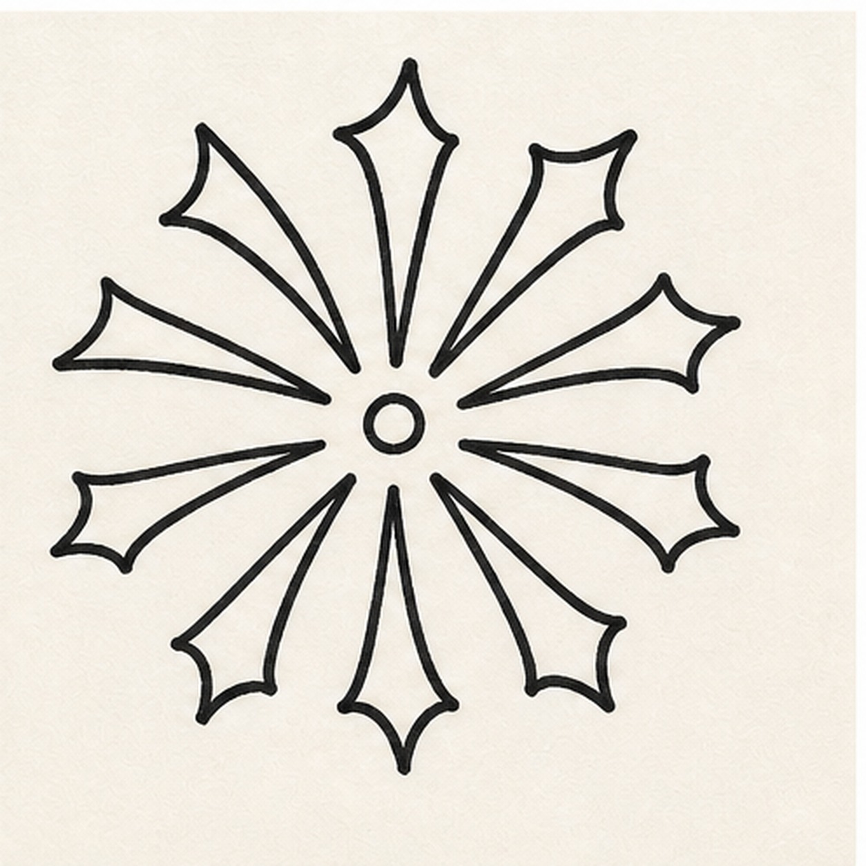 Thicken the burst outline stage for how to draw a firework burst