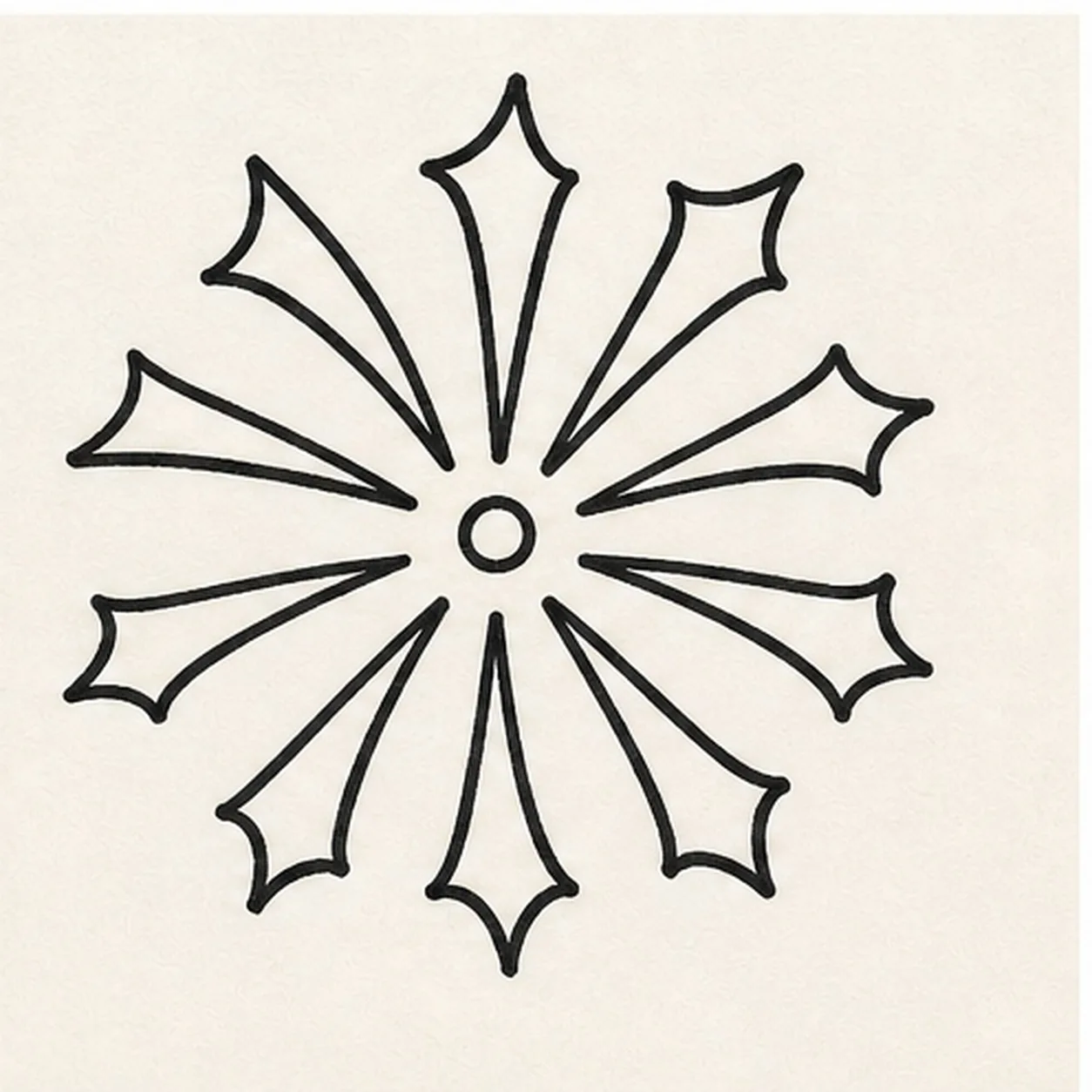Thicken the burst outline stage for how to draw a firework burst