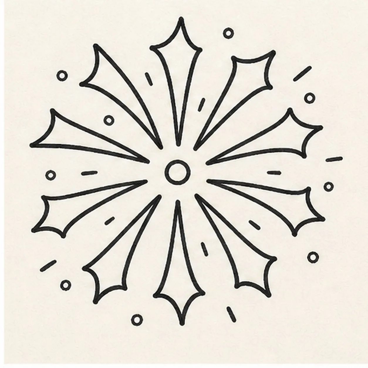 Add little sparks stage for how to draw a firework burst