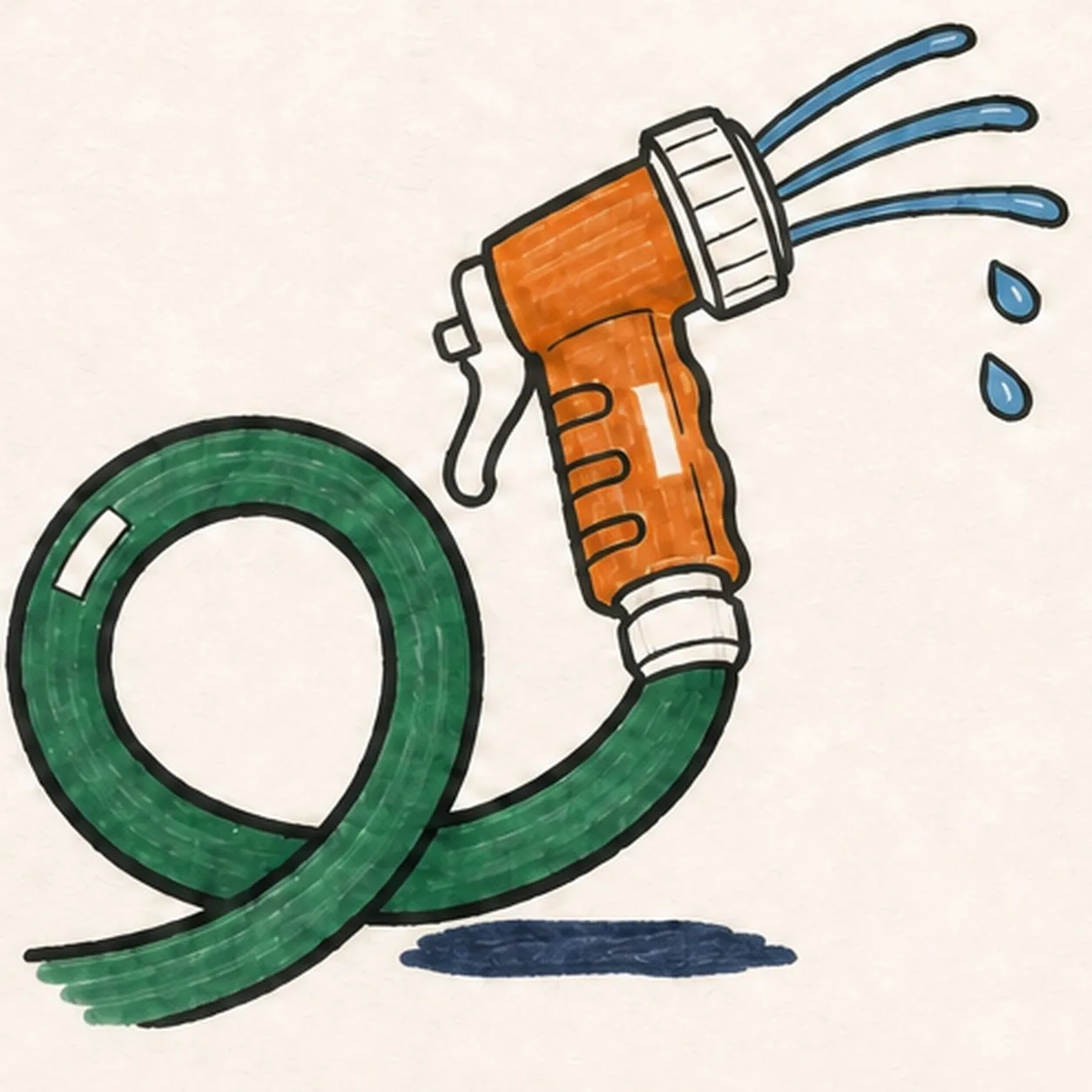 Pull in the garden color stage for how to draw a garden hose