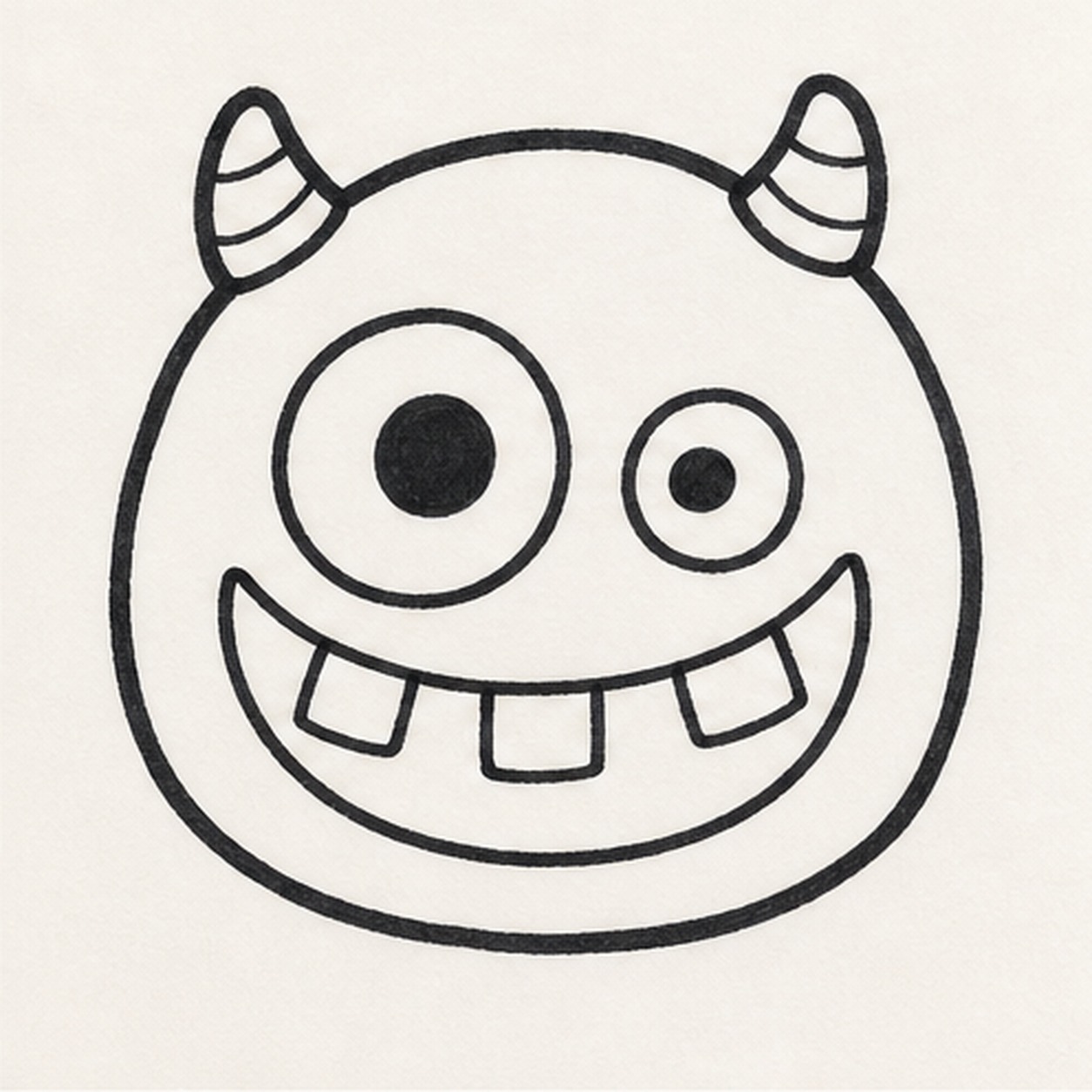 Draw the toothy grin stage for how to draw a goofy monster face